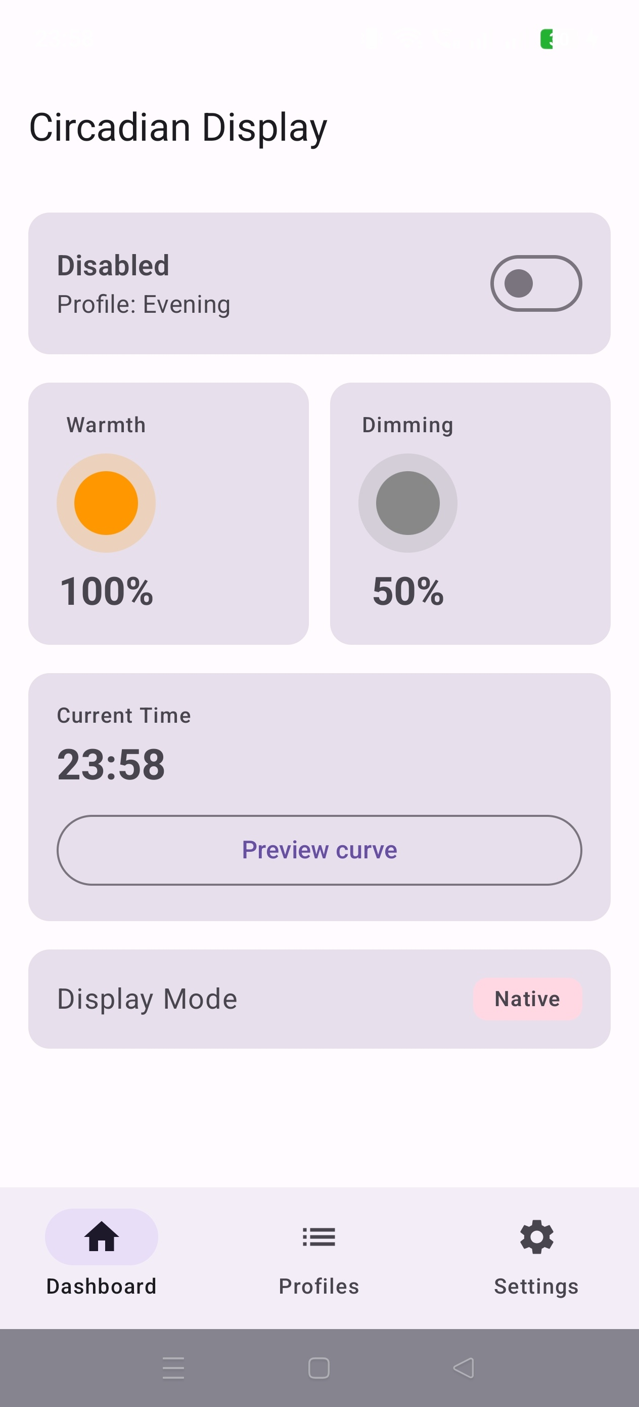 Circadian Display screenshot 1