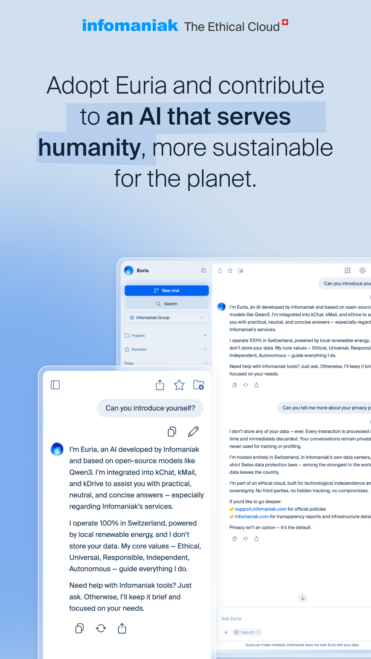 Infomaniak Euria screenshot 5