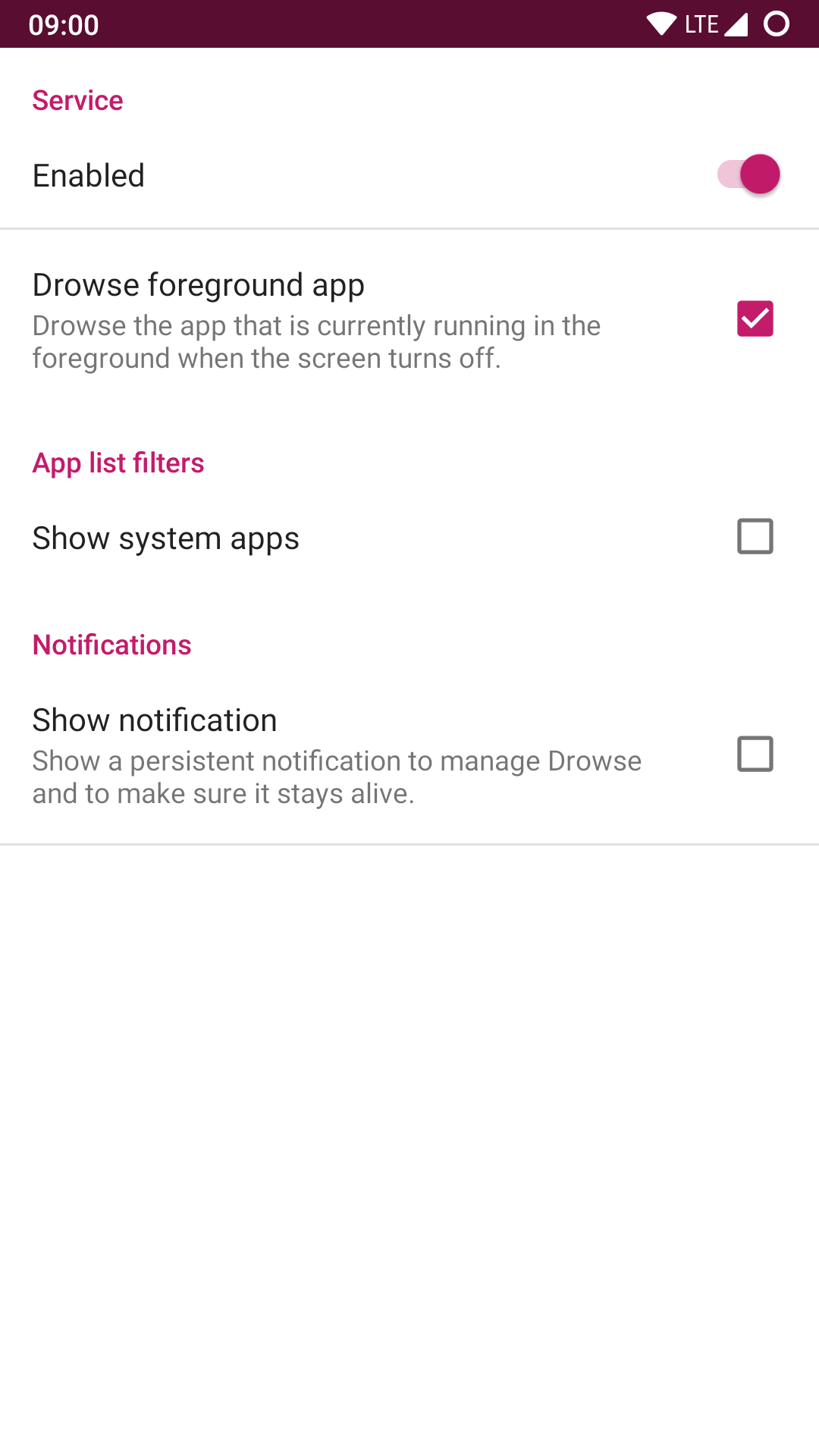 Drowser screenshot 2