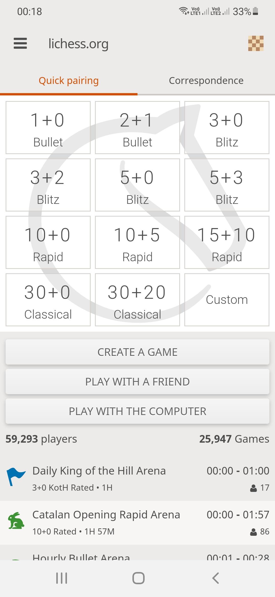 Blichess screenshot 1