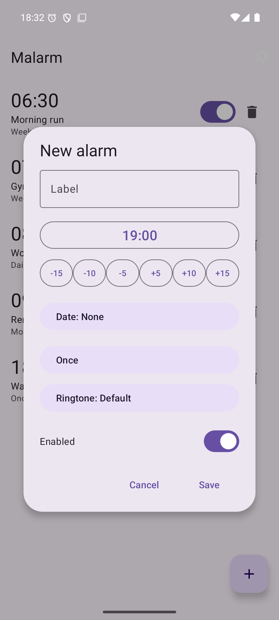Malarm screenshot 2