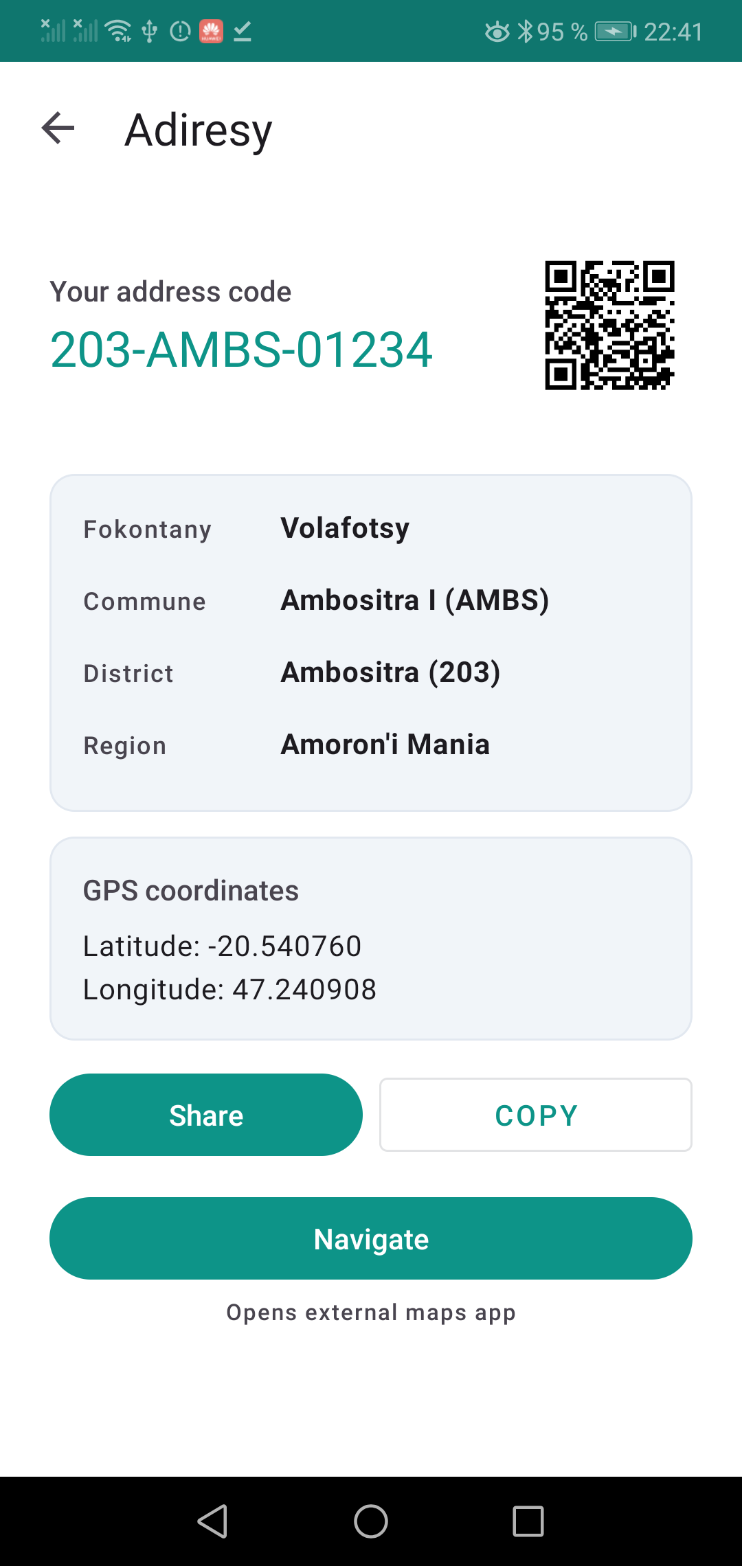 Adiresy screenshot 2