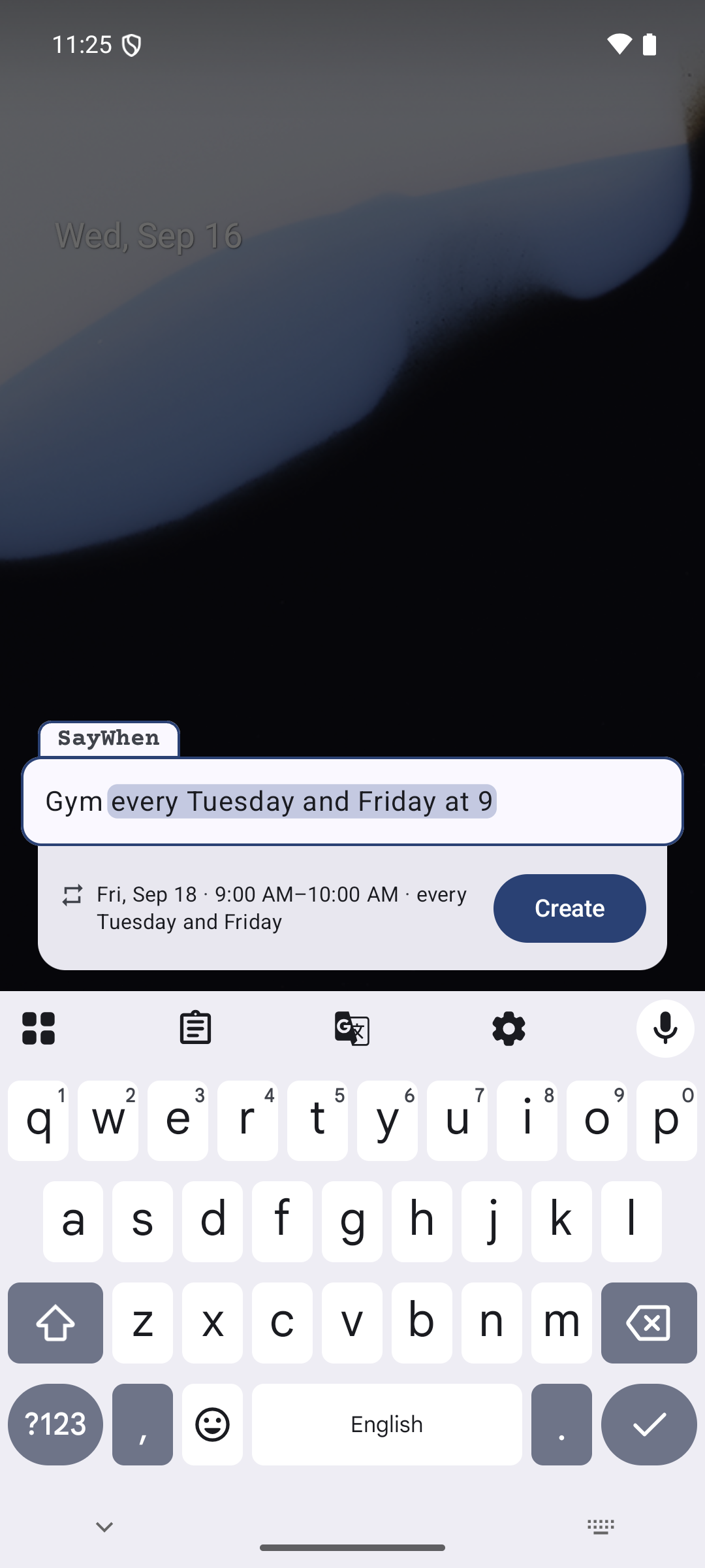 SayWhen screenshot 1