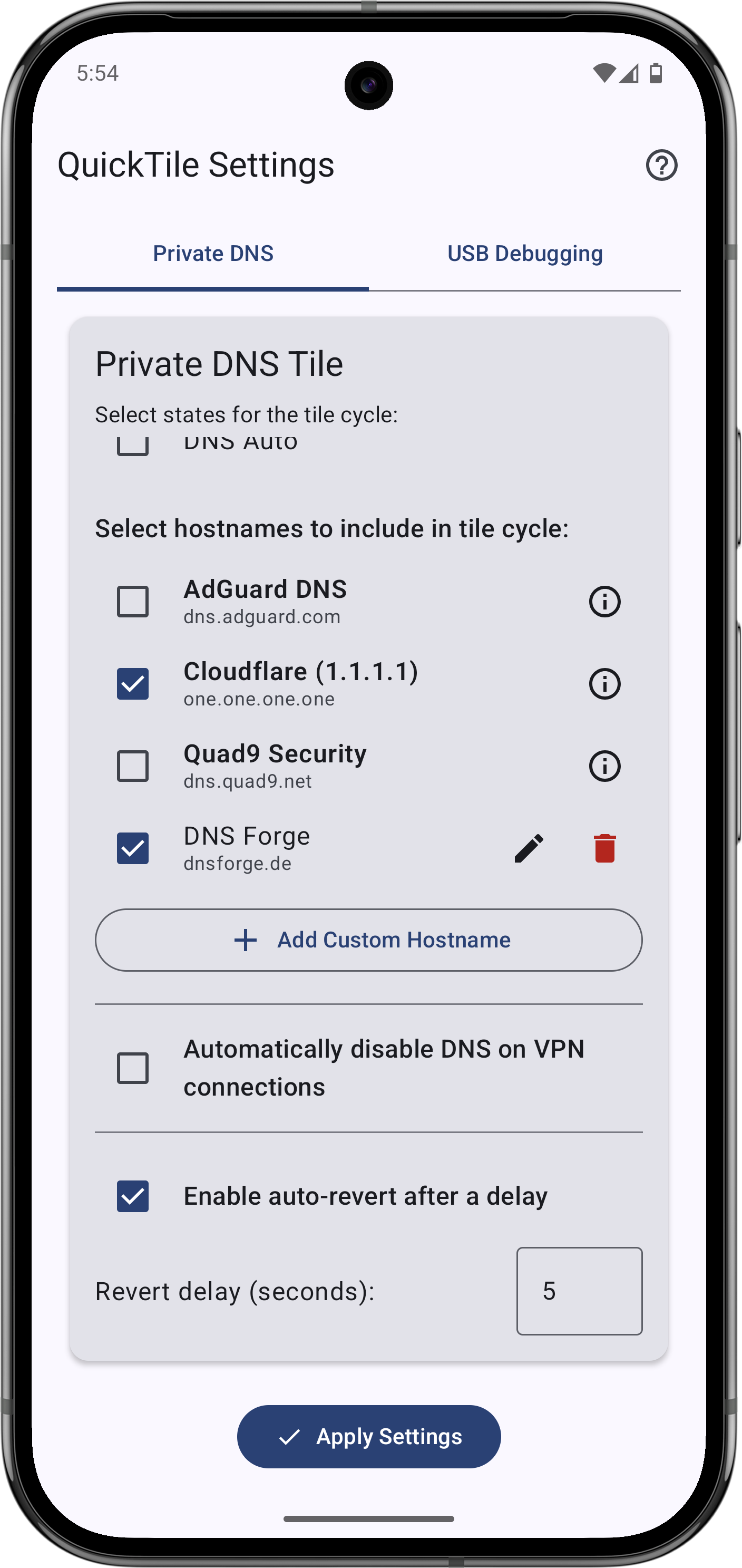 QuickTile Settings screenshot 4