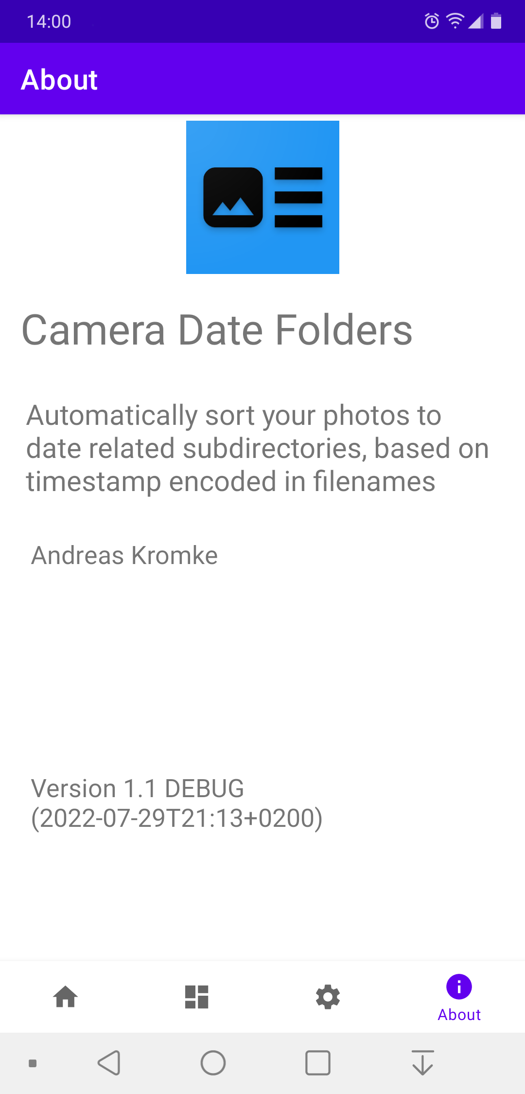 Camera Date Folders screenshot 1