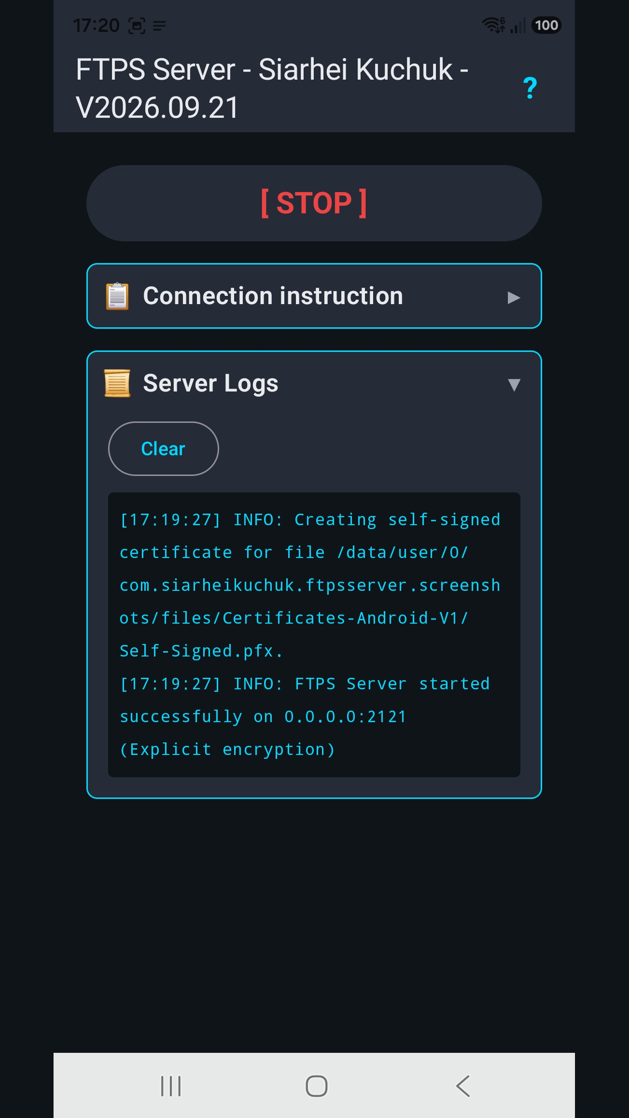 FTPS Server screenshot 7