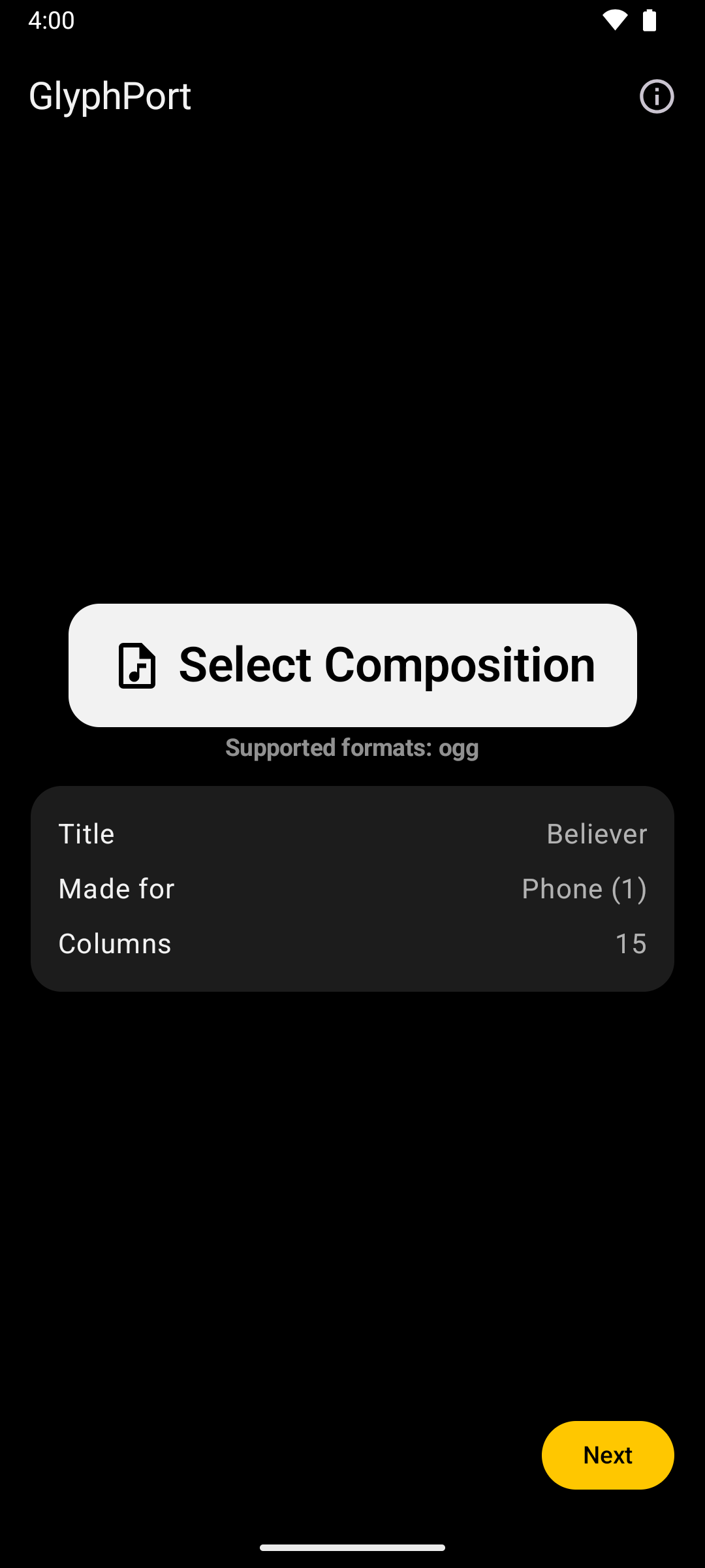 GlyphPort screenshot 1