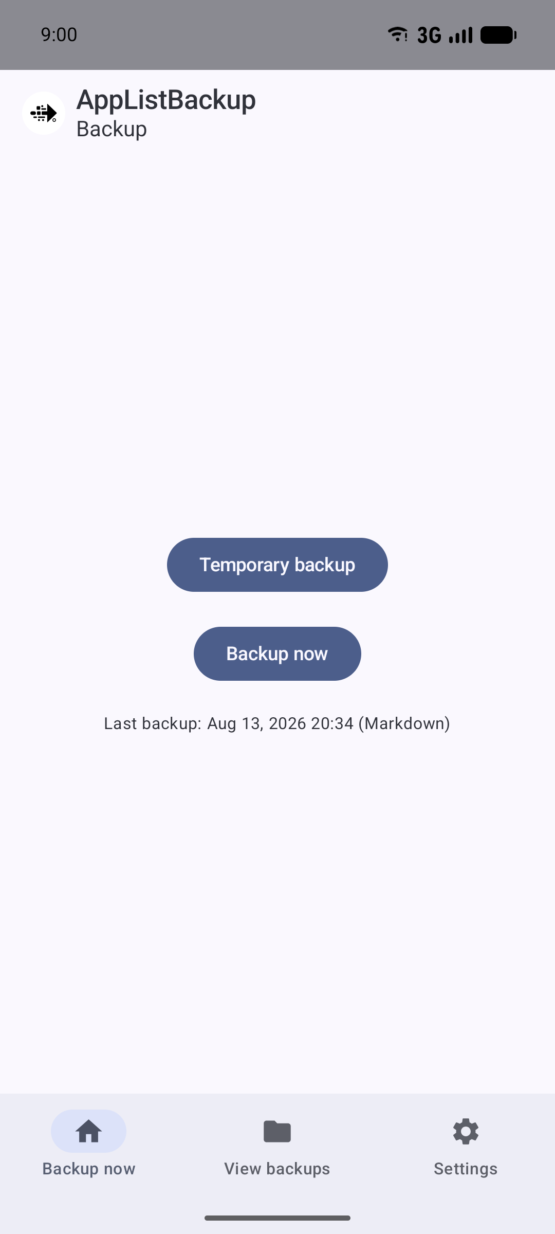 AppListBackup screenshot 1