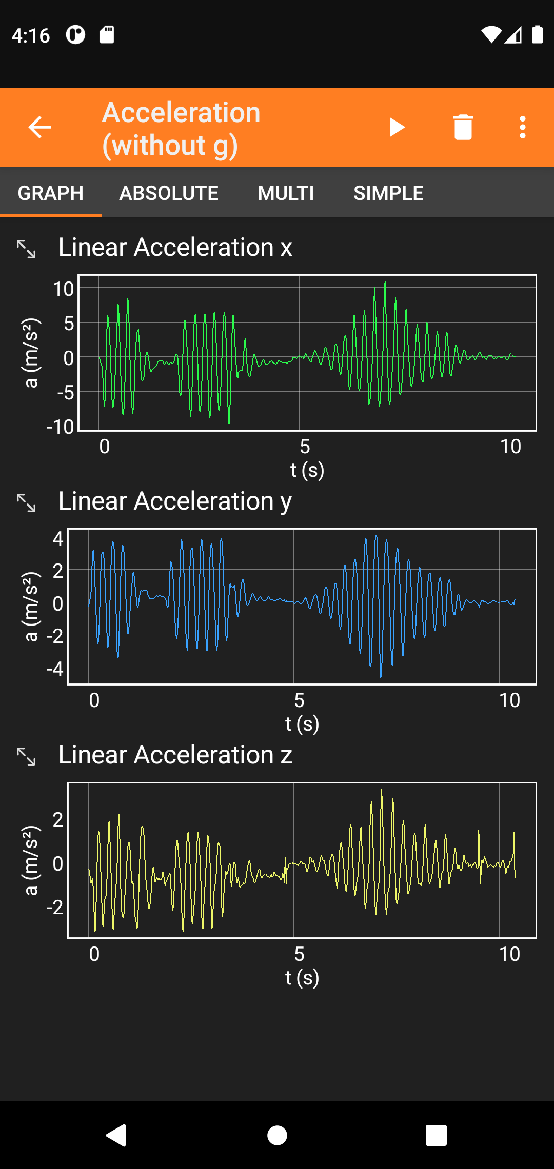 phyphox screenshot 10