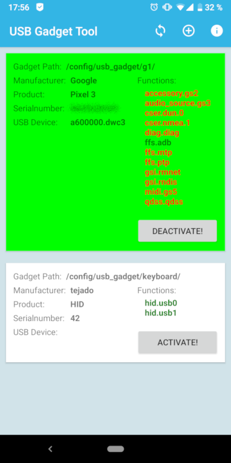 USB Gadget Tool screenshot 2