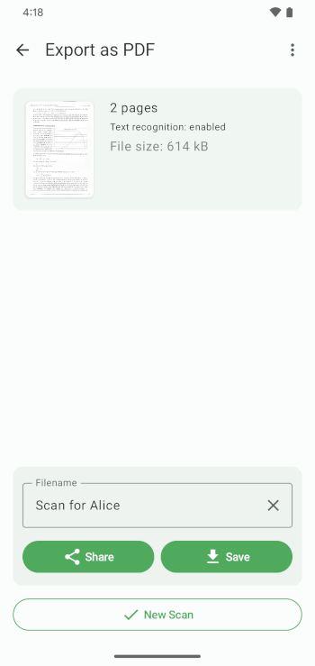 FairScan – PDF Scanner screenshot 3