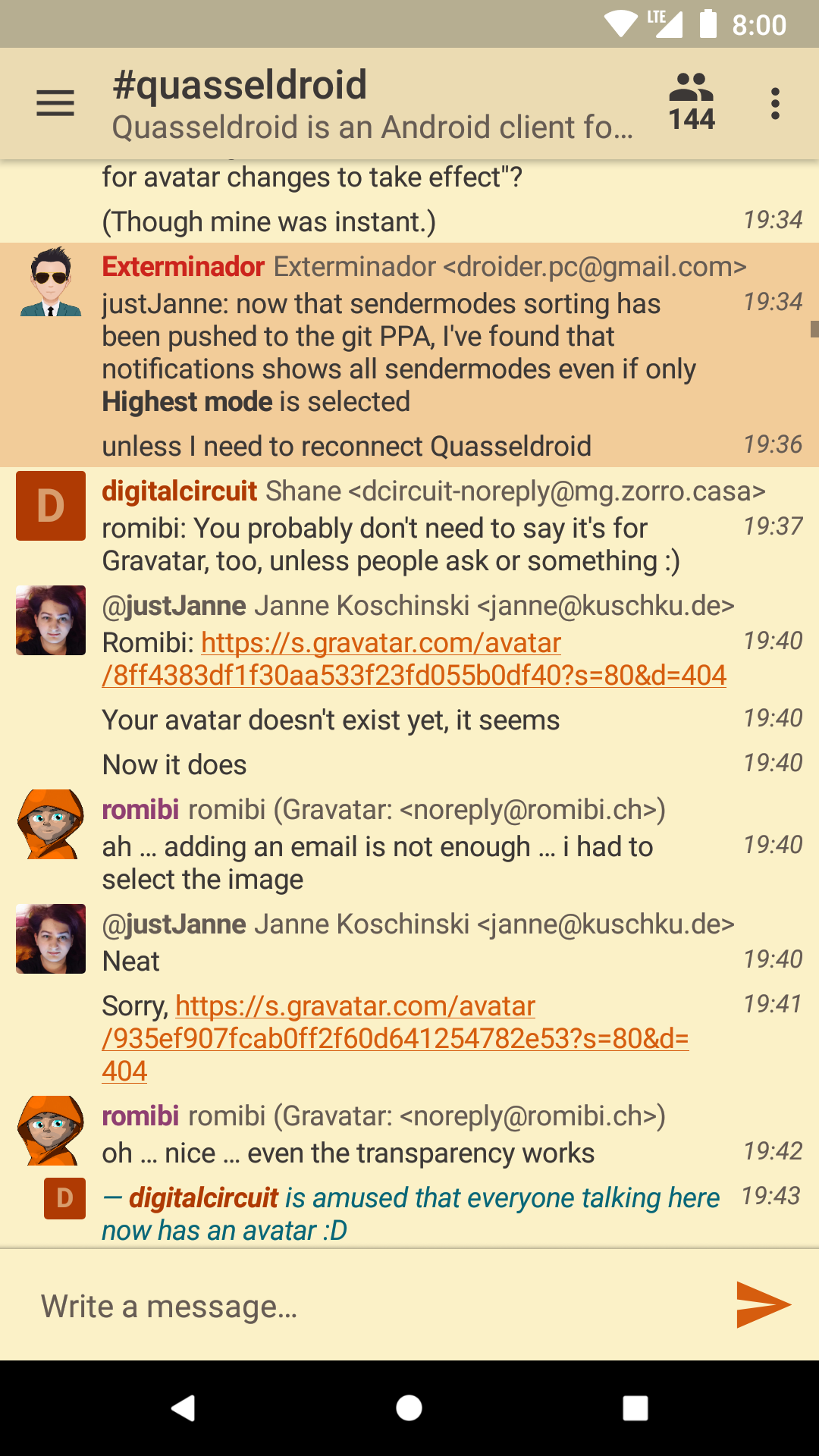 Quasseldroid screenshot 5
