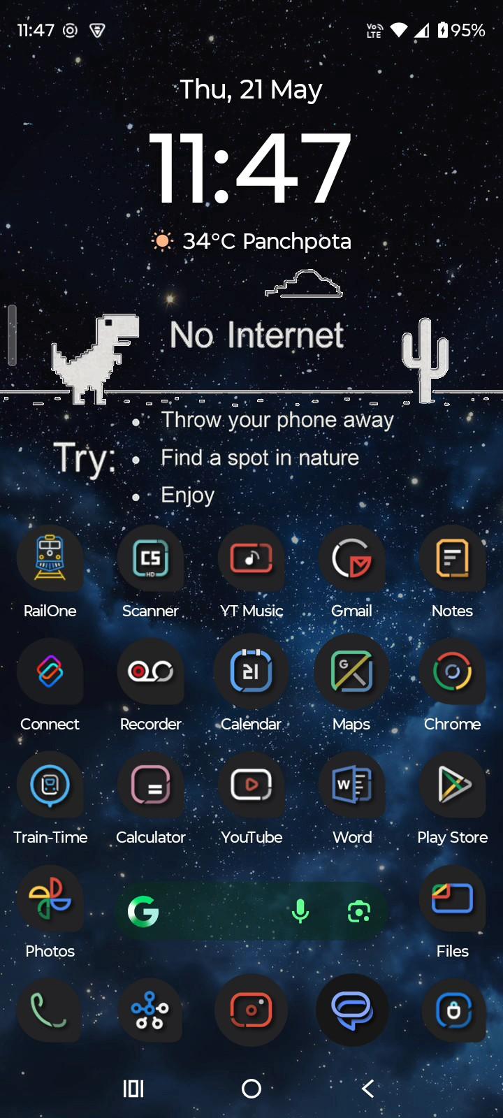 Live Wallpaper Dino Game screenshot 3
