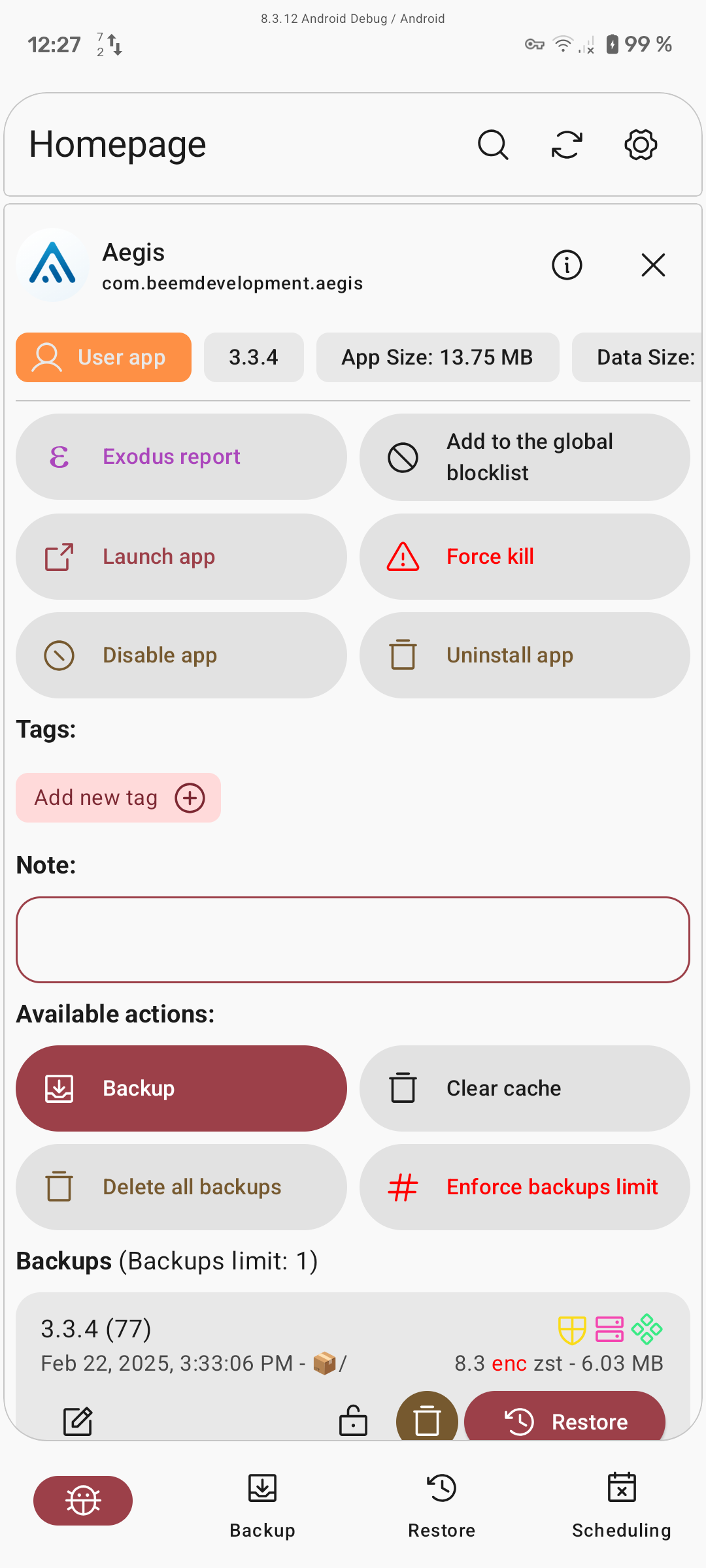 Neo Backup screenshot 2