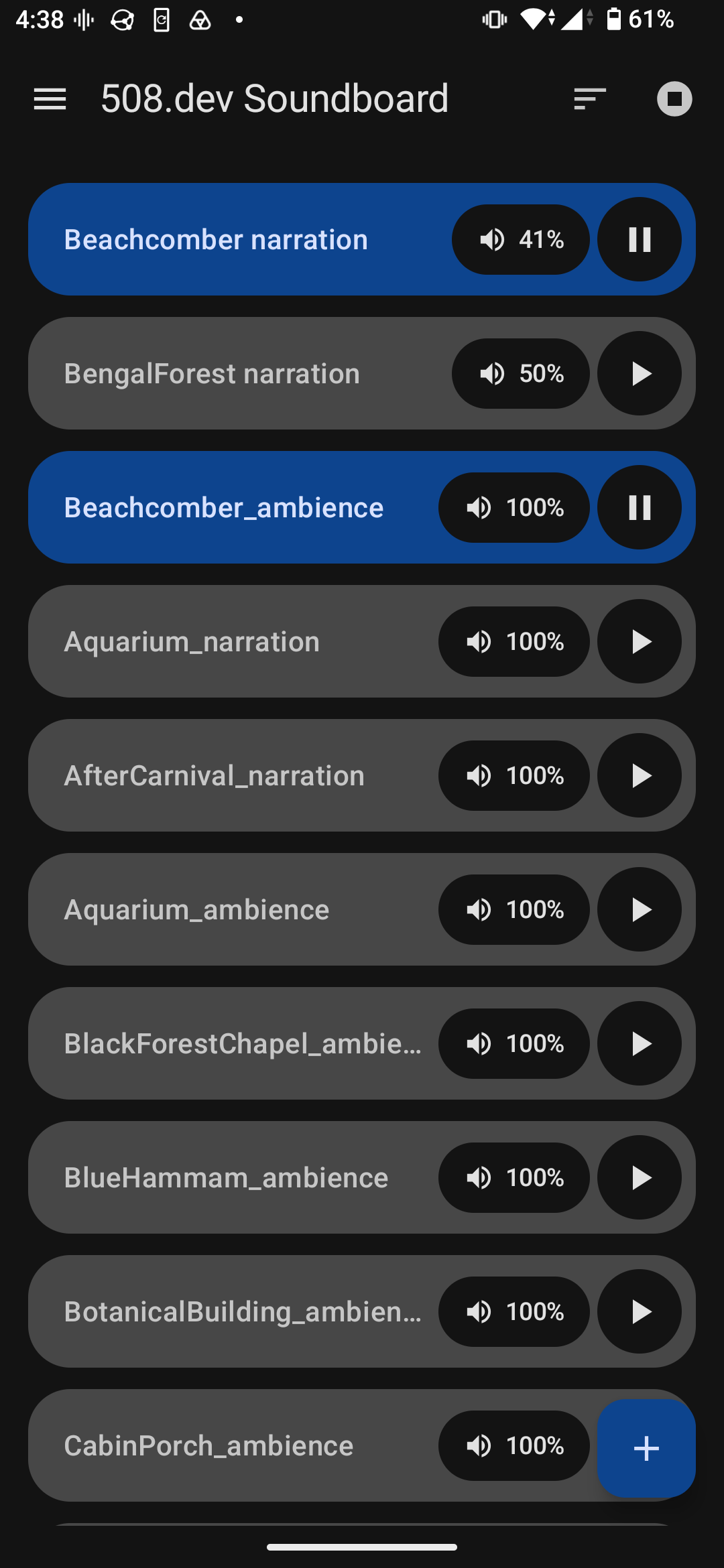 508.dev Soundboard screenshot 1
