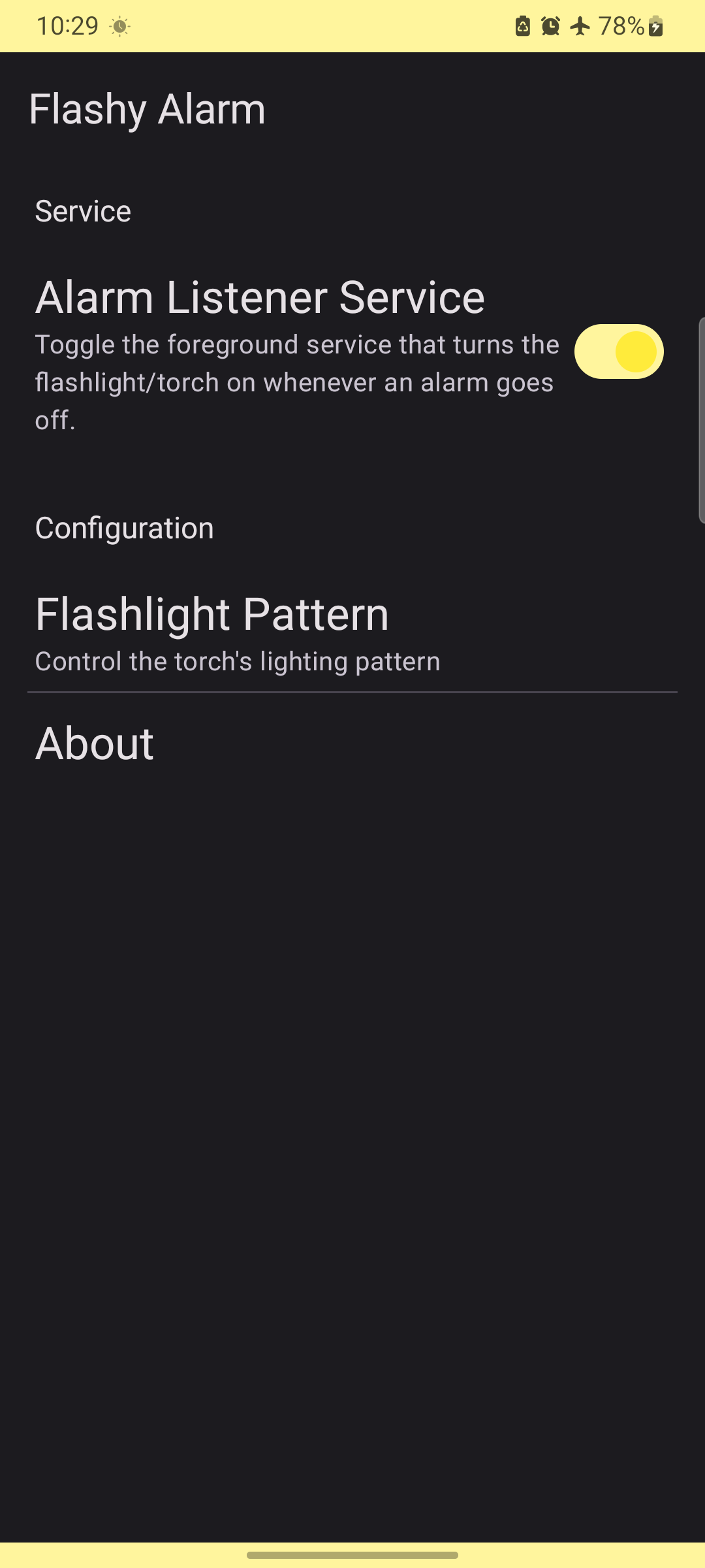 Flashy Alarm screenshot 1