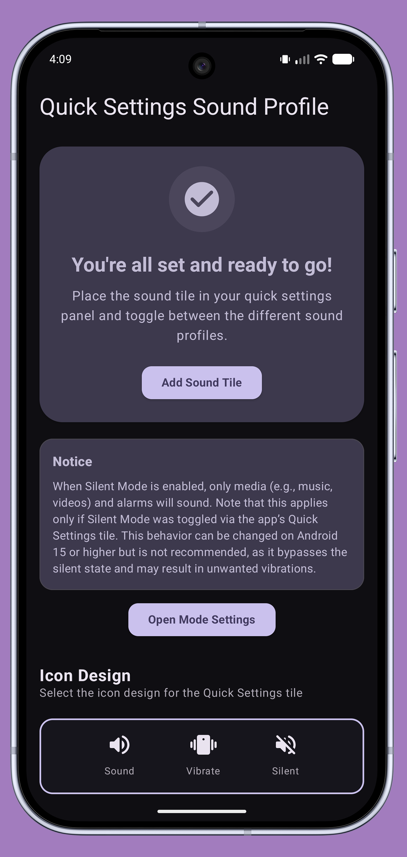 Quick Settings Sound Profile screenshot 5
