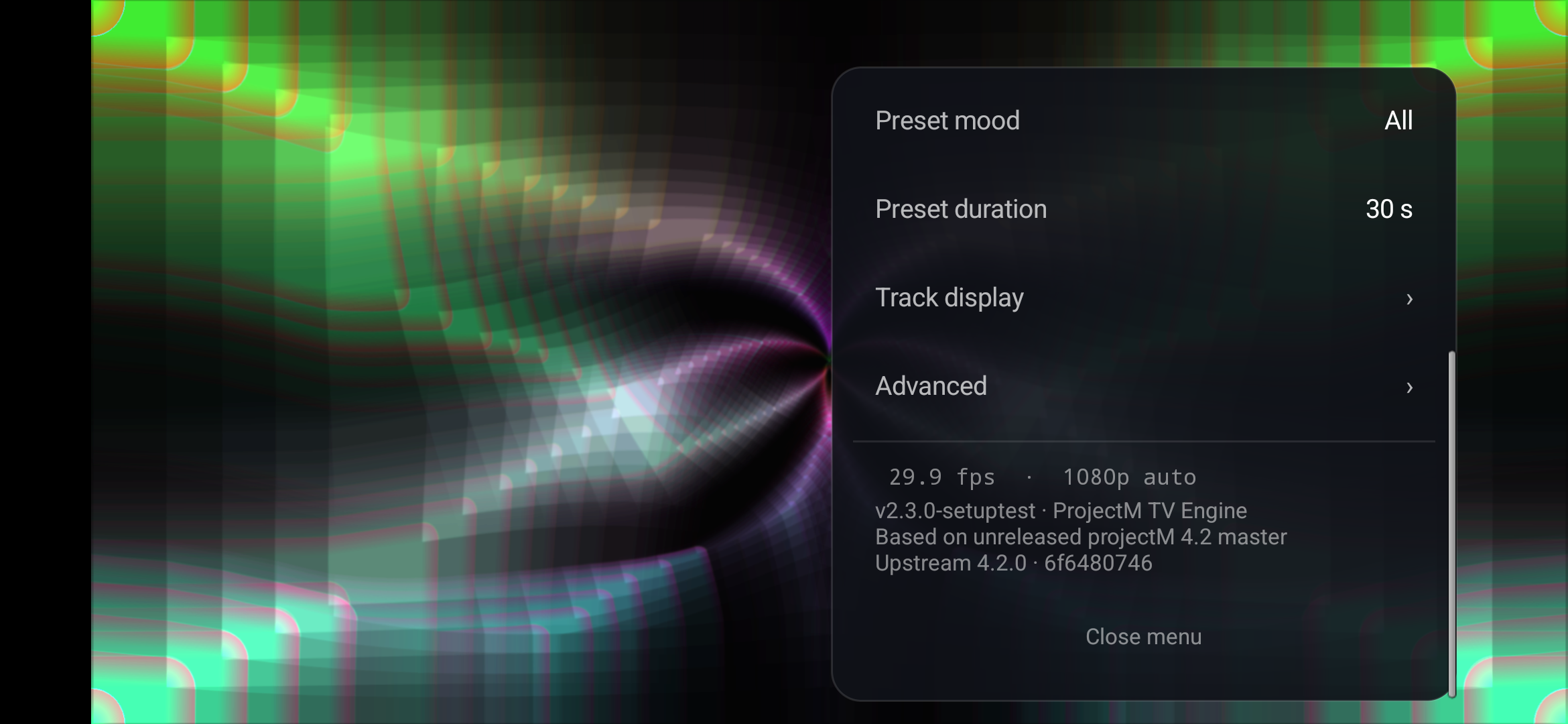 ProjectM Android screenshot 1