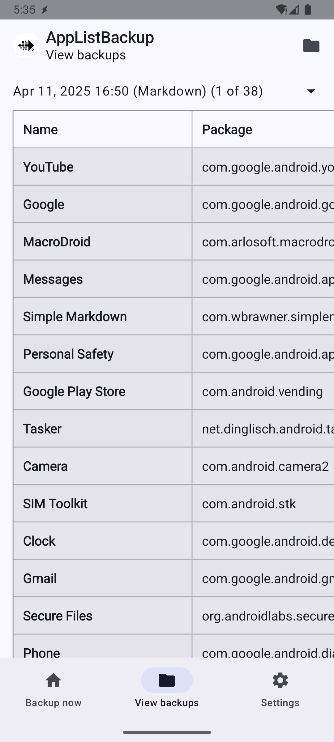 AppListBackup screenshot 10