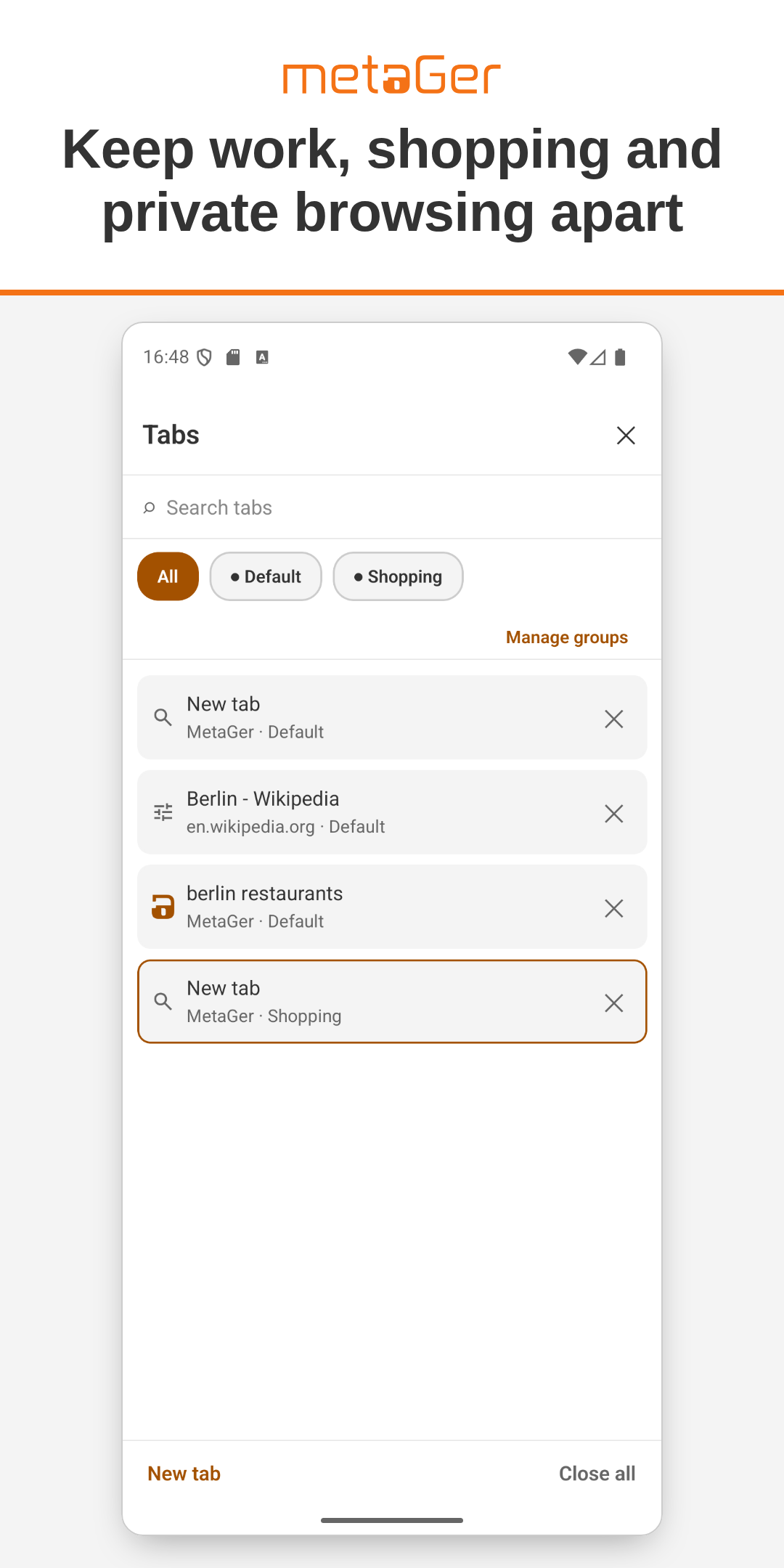 MetaGer: Search & Browser screenshot 2