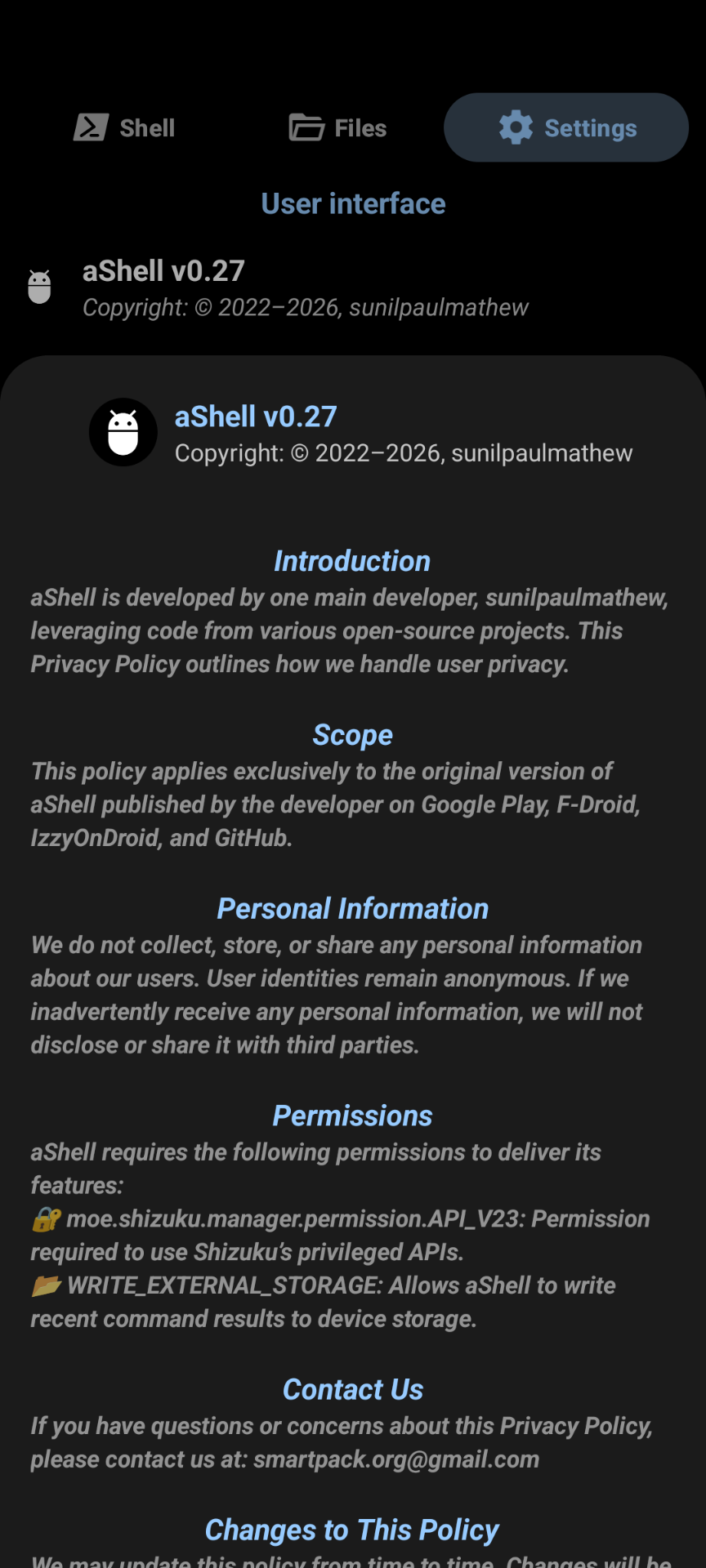 aShell screenshot 8