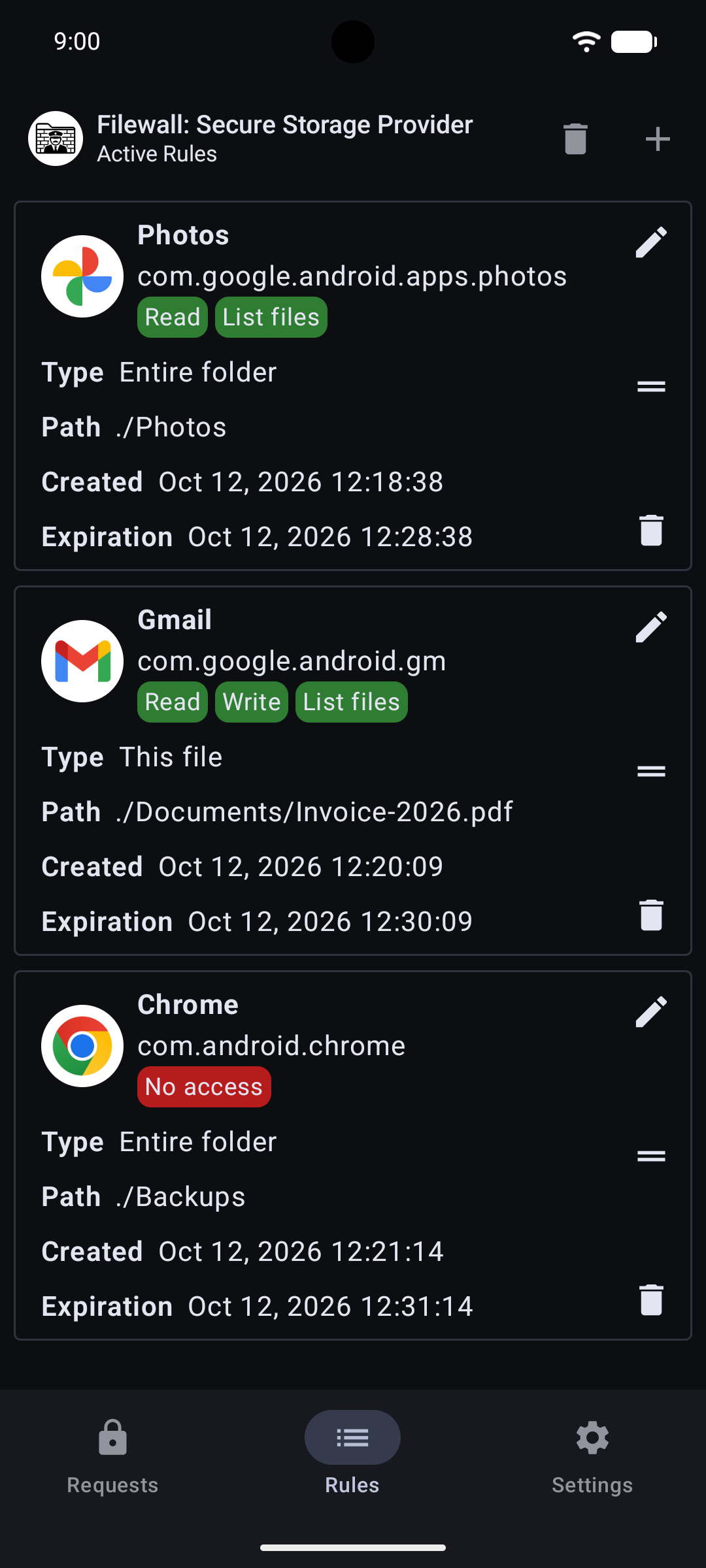 Filewall: Secure Storage Provider screenshot 3