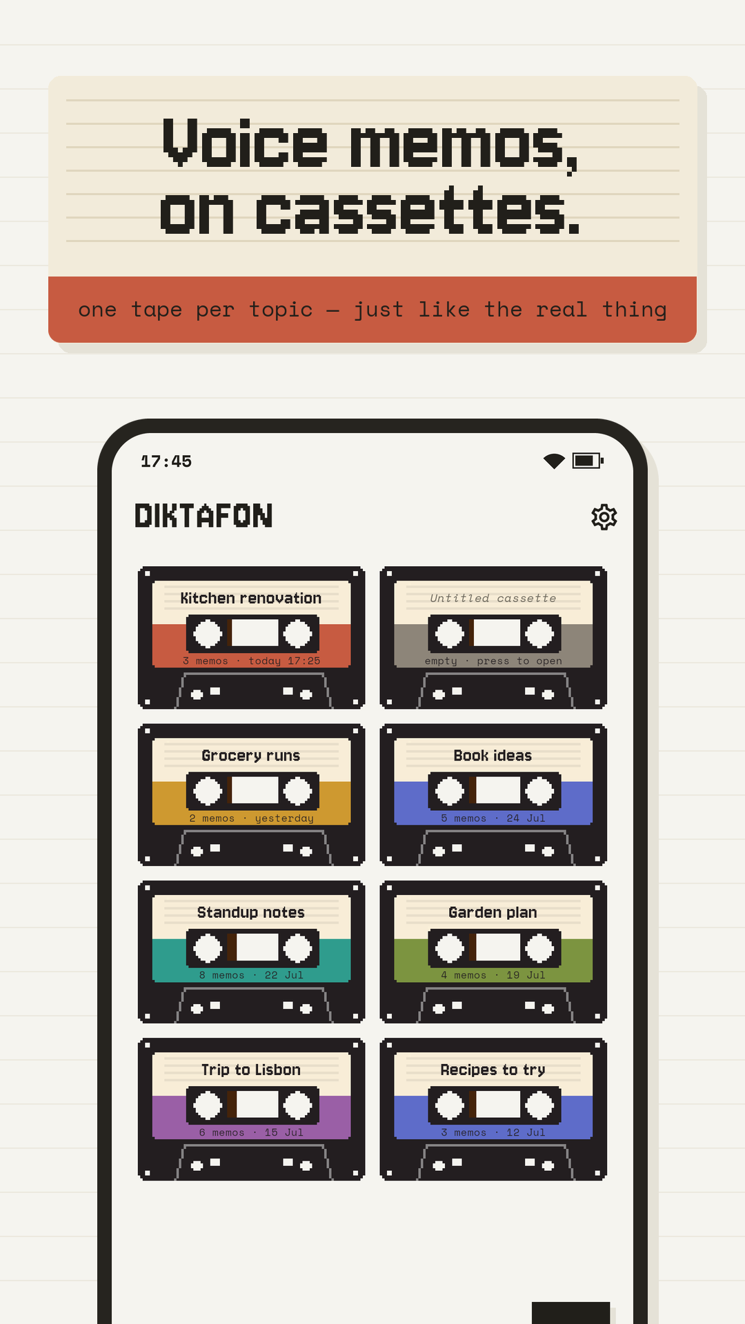 Diktafon: Voice Memos on Tape screenshot 2