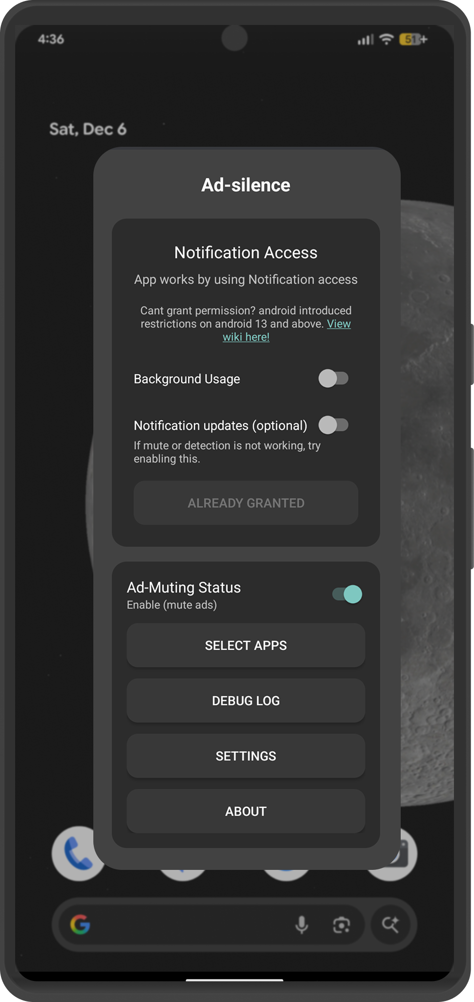 Ad-silence screenshot 1