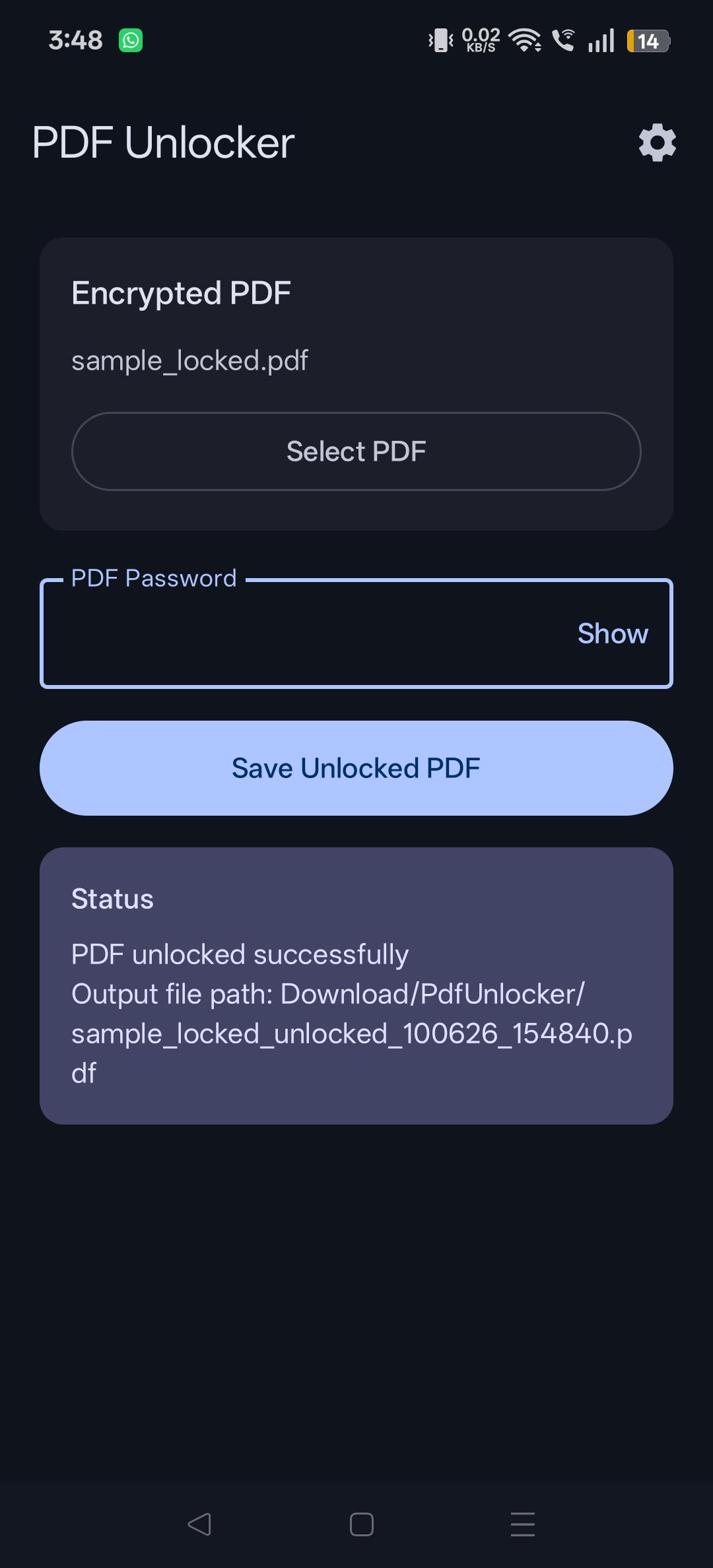 PDF Unlocker screenshot 4