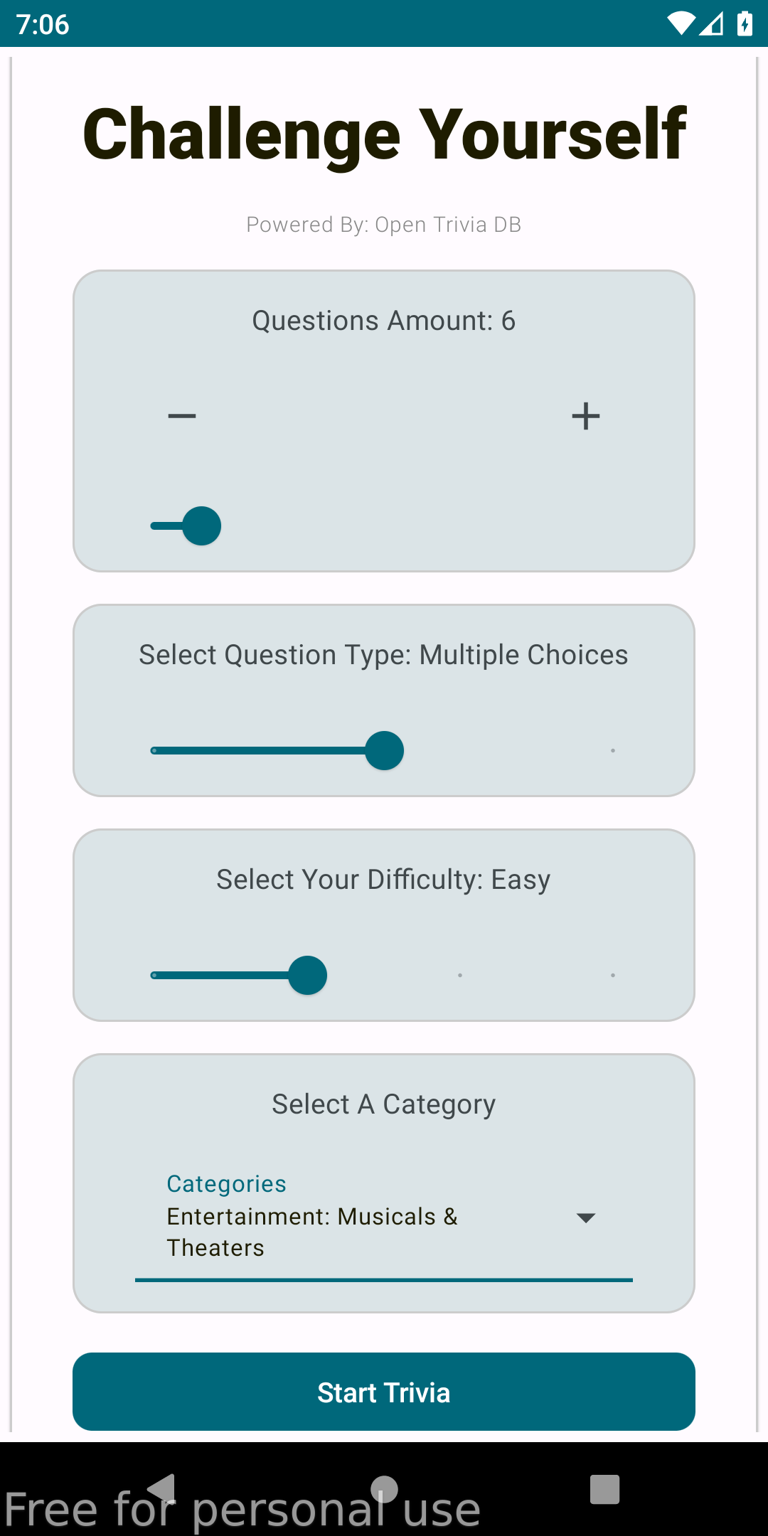 Trivia App screenshot 3