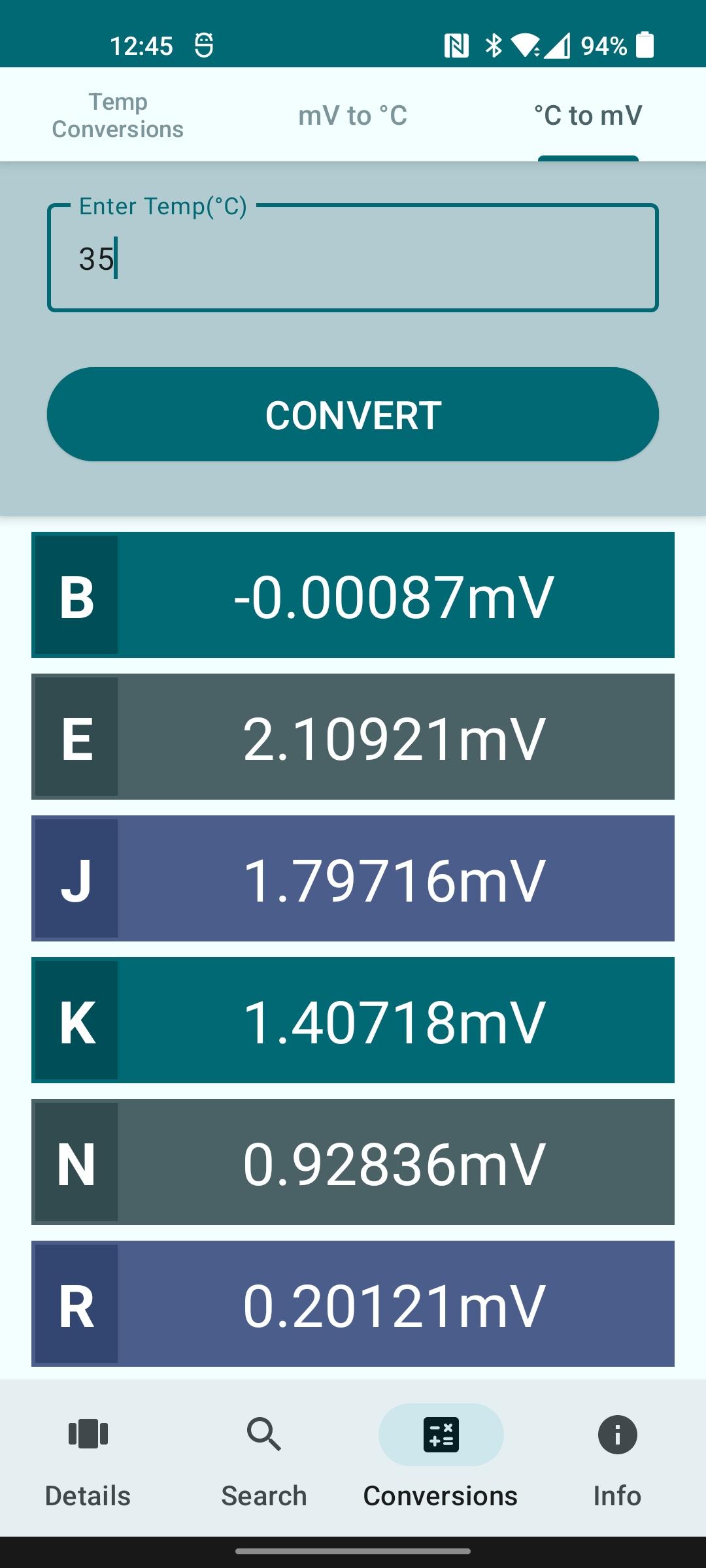 Thermocouples screenshot 1
