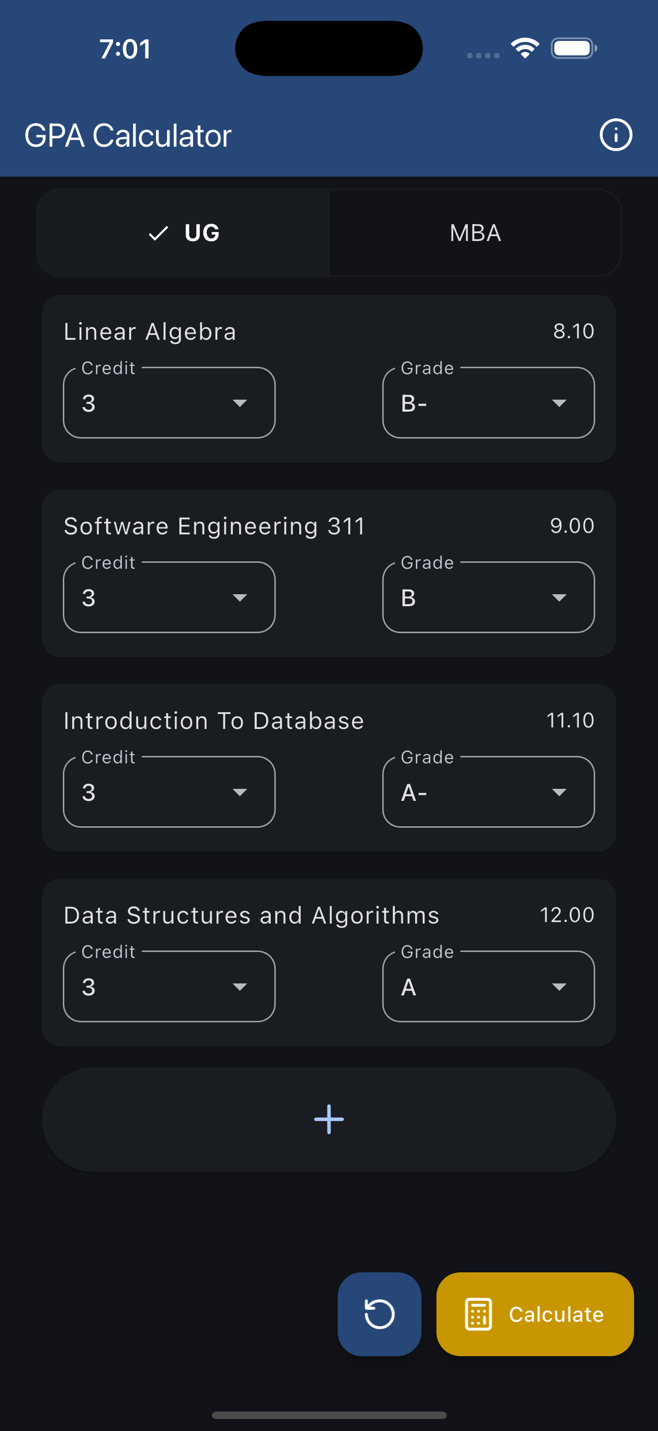 GPA Calculator screenshot 2