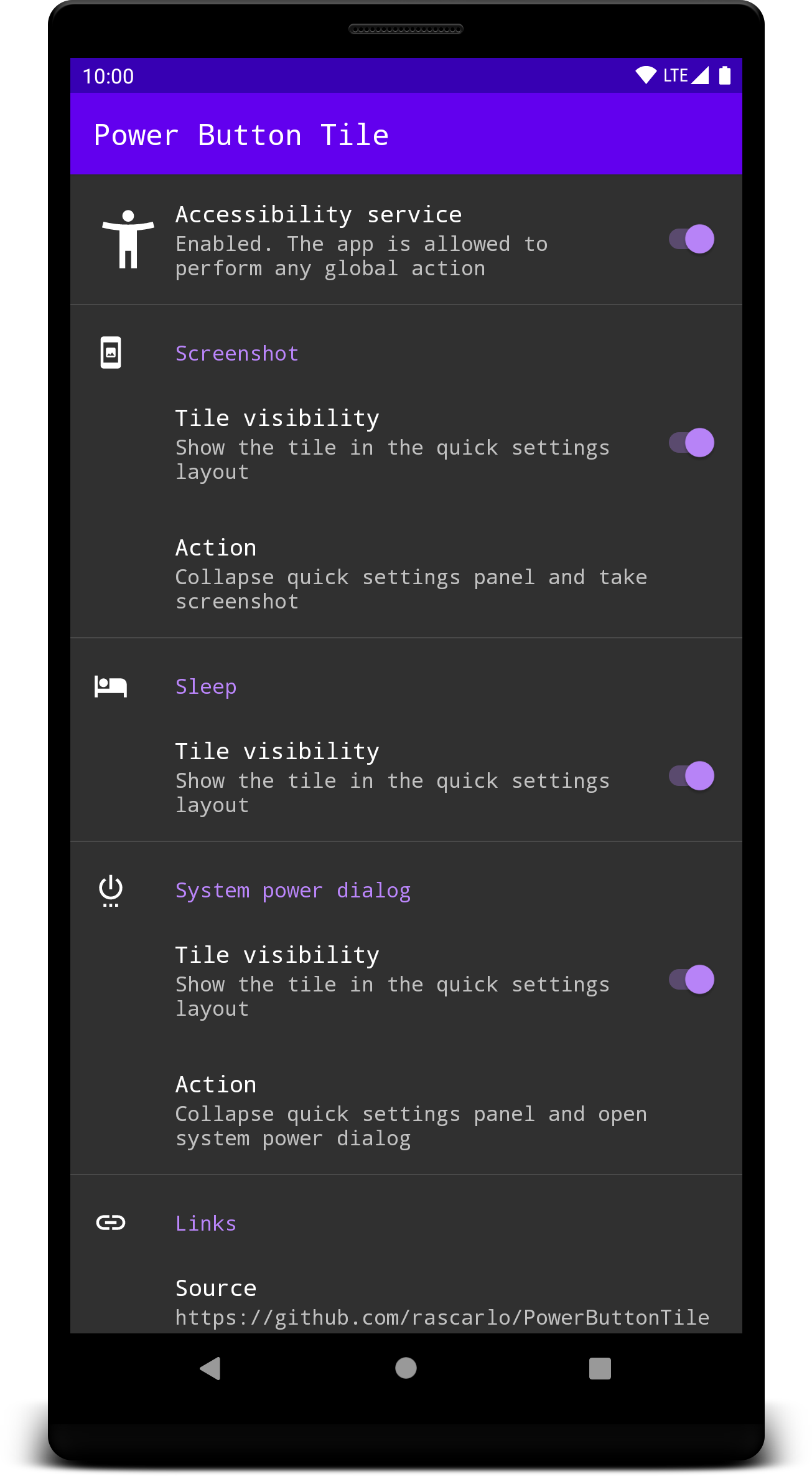 Power Button Tile screenshot 1