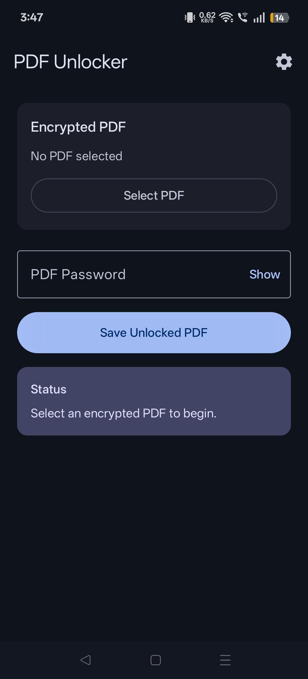 PDF Unlocker screenshot 1