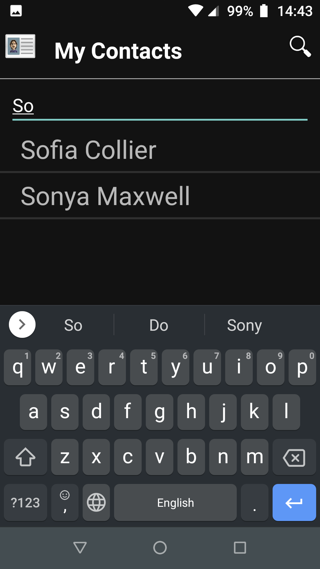 Contacts screenshot 4