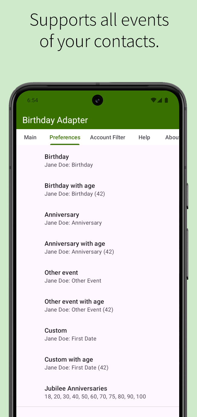 Birthday Adapter screenshot 2