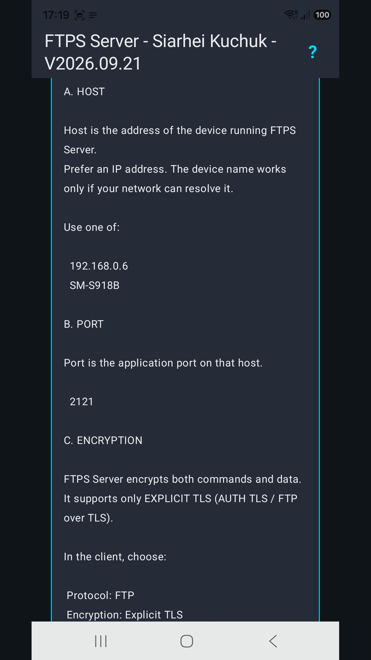 FTPS Server screenshot 4