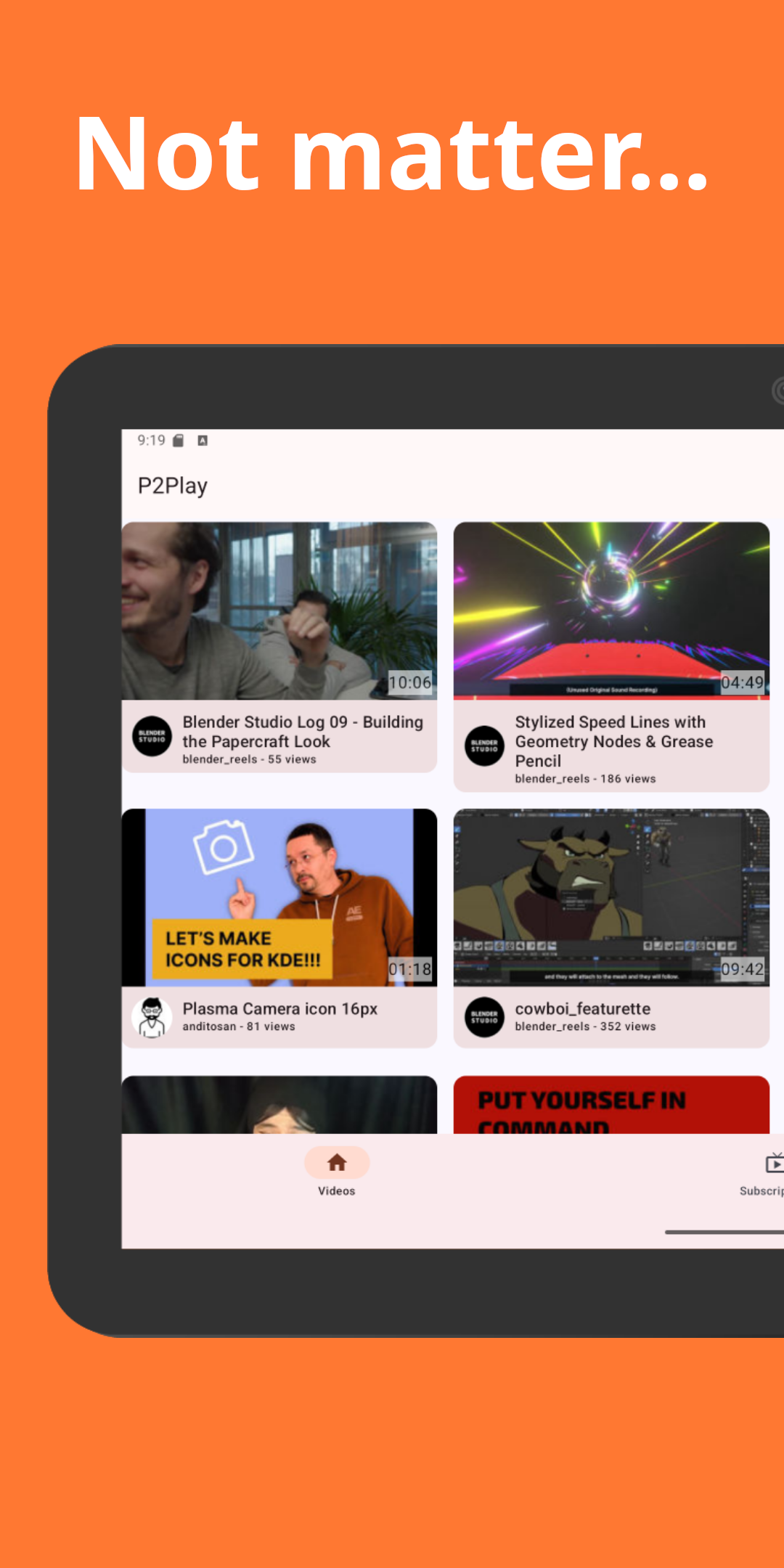 P2Play - Peertube client screenshot 6