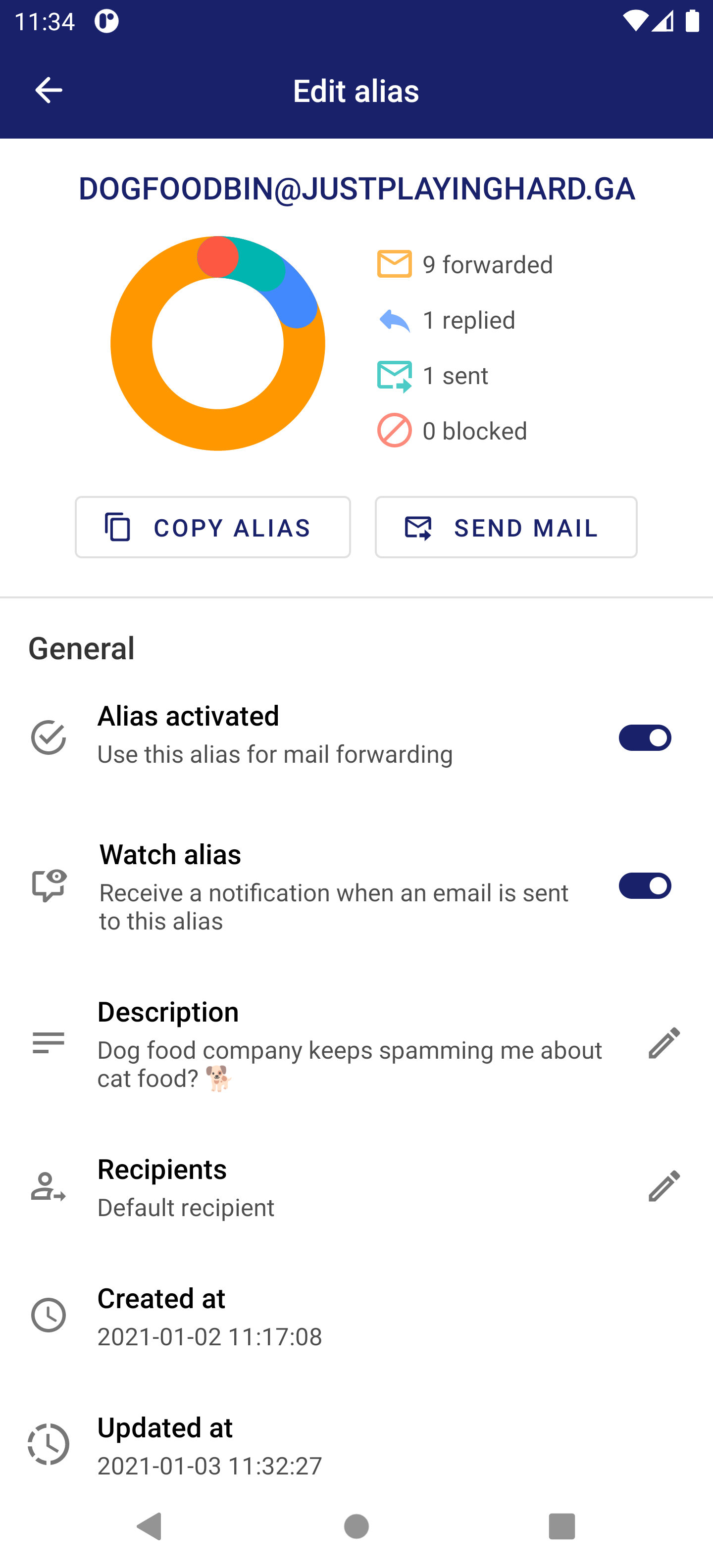 addy.io screenshot 7