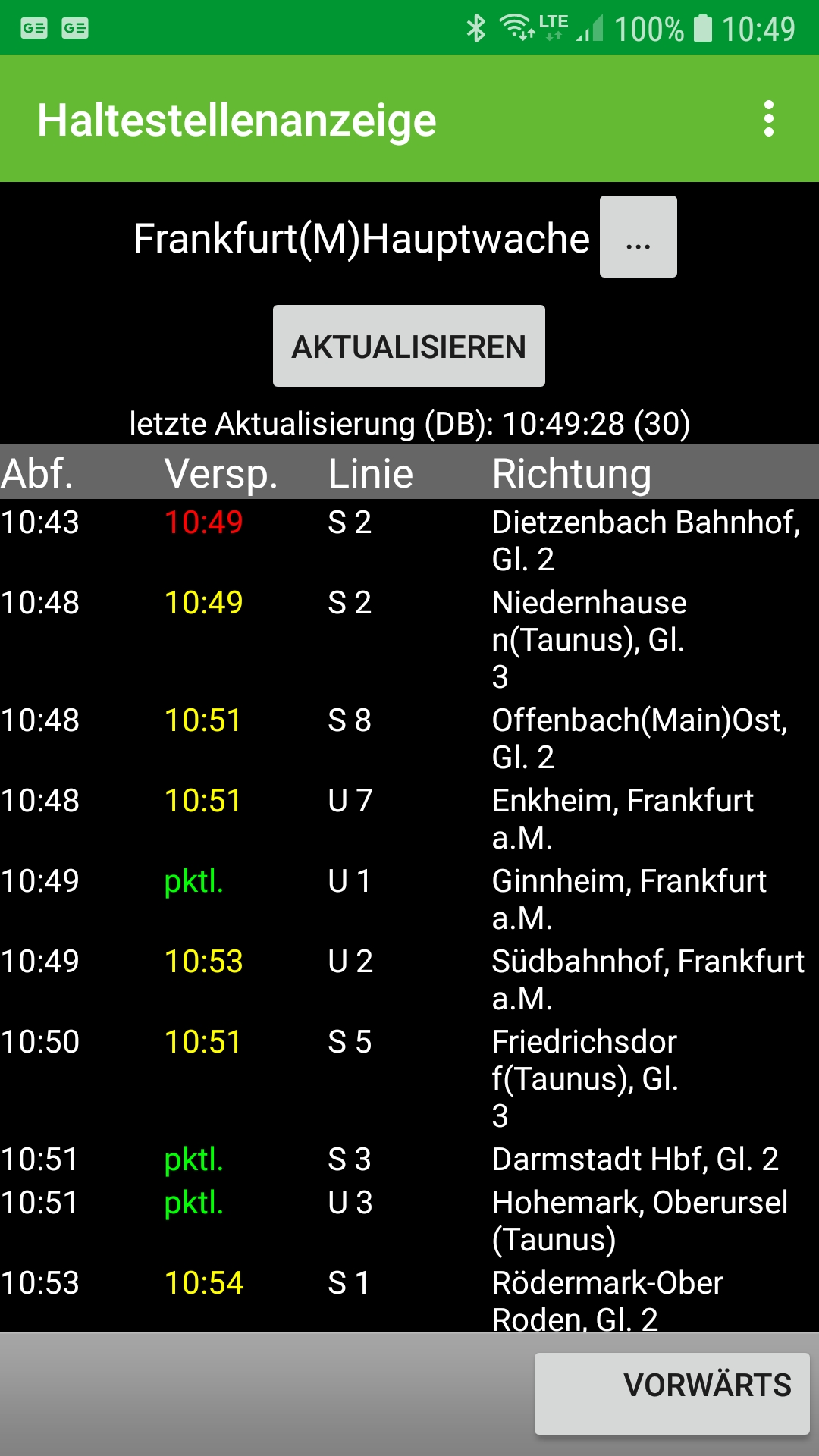 Haltestellenanzeige (Display Monitor) screenshot 1
