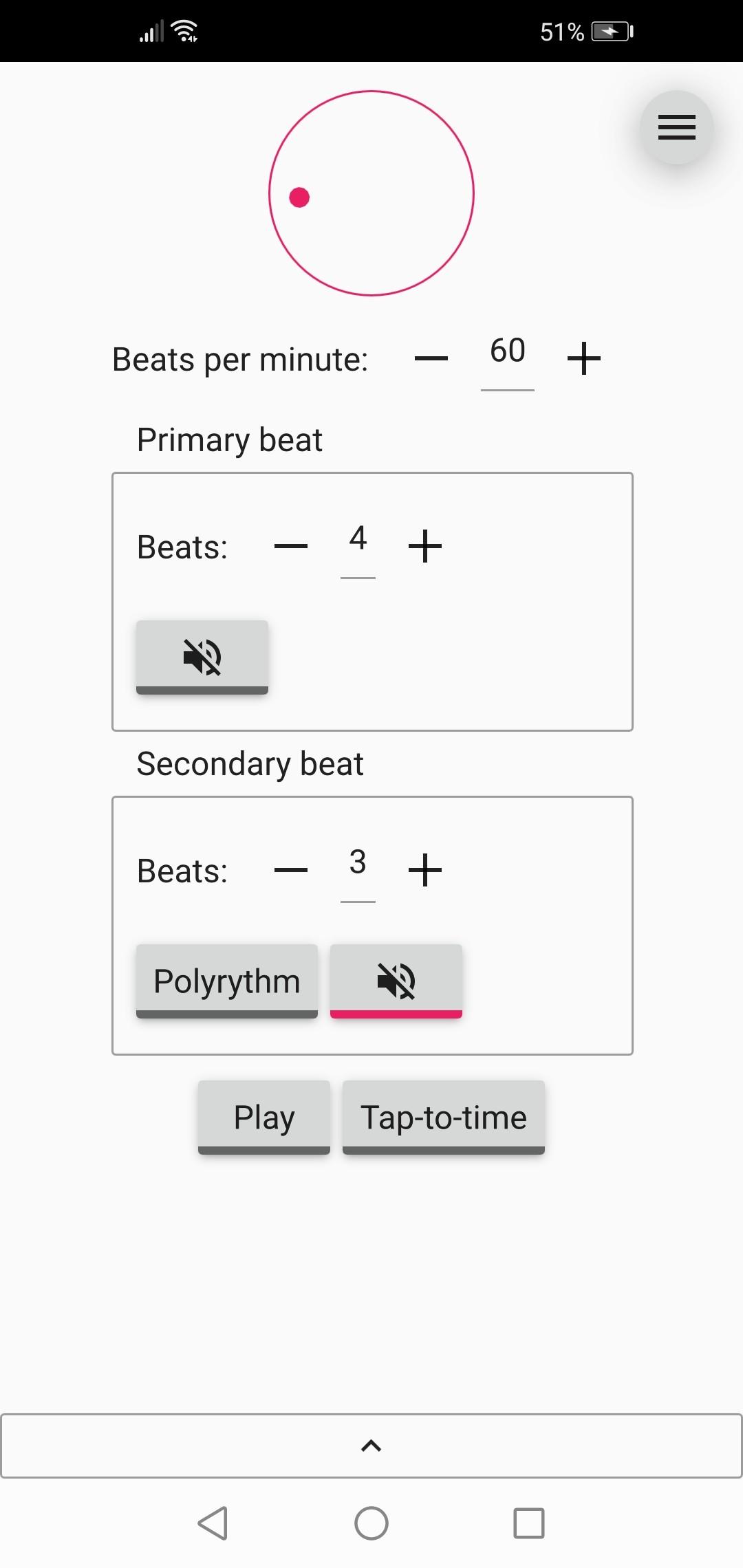 SimpleAdvancedMetronome screenshot 1