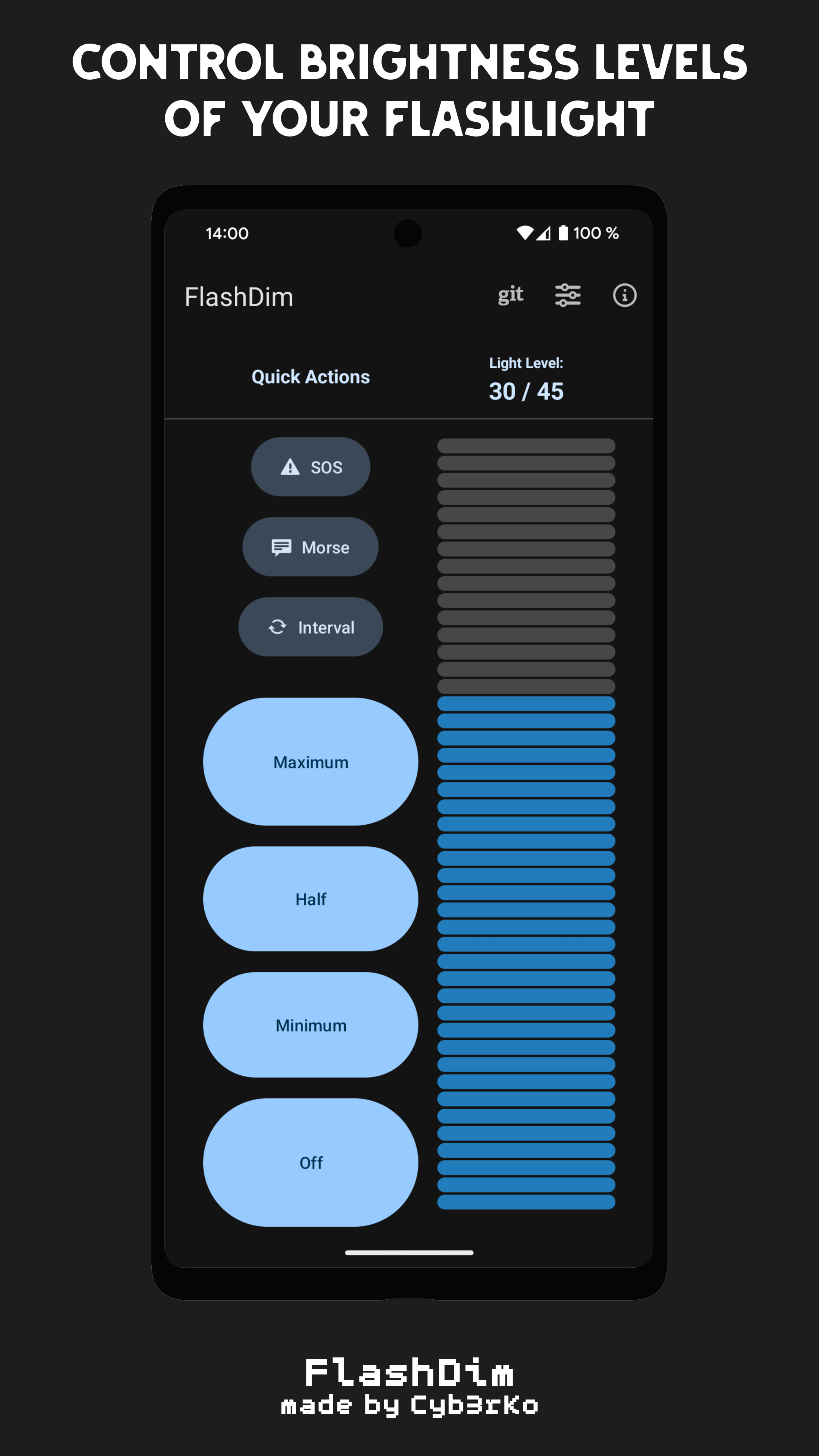 FlashDim - Dim your flashlight screenshot 1