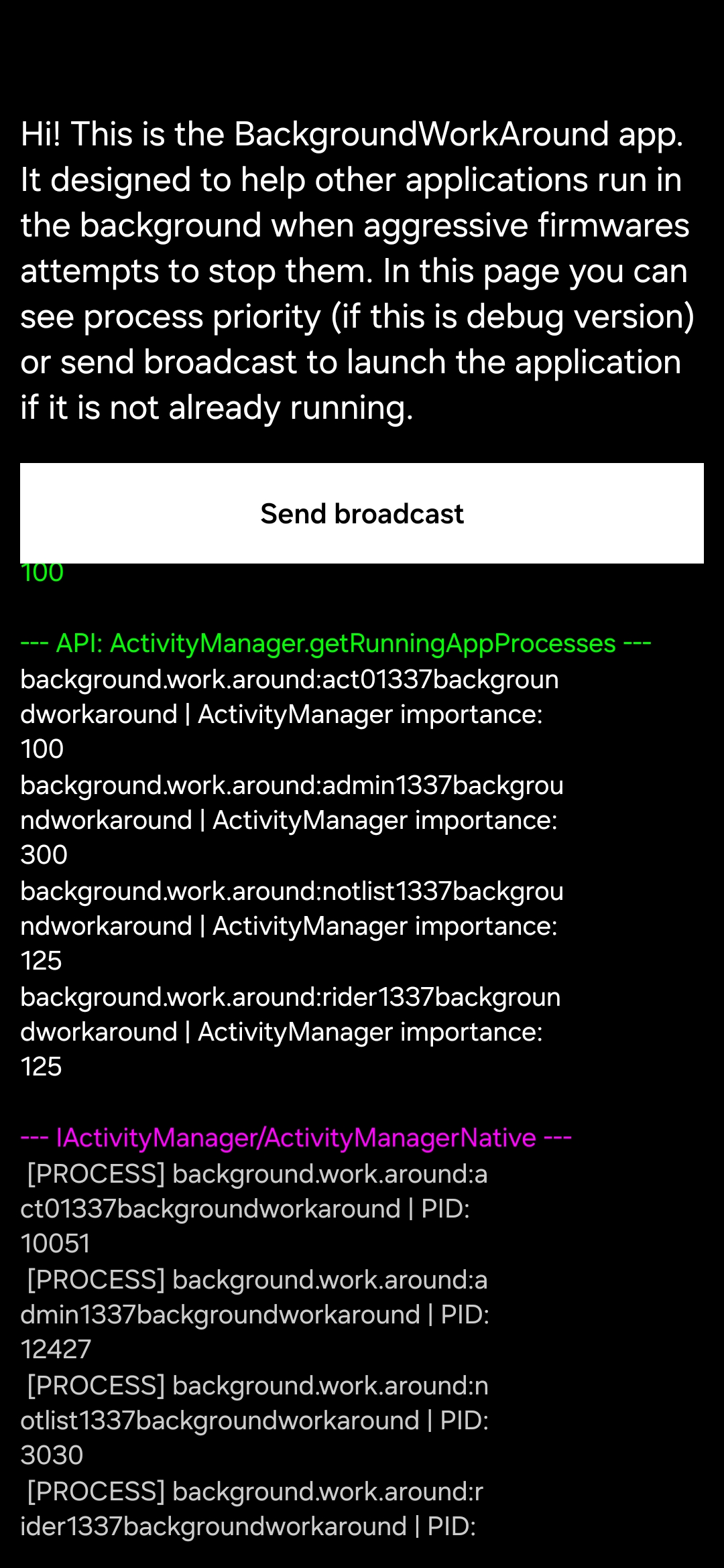 BackgroundWorkAround screenshot 2