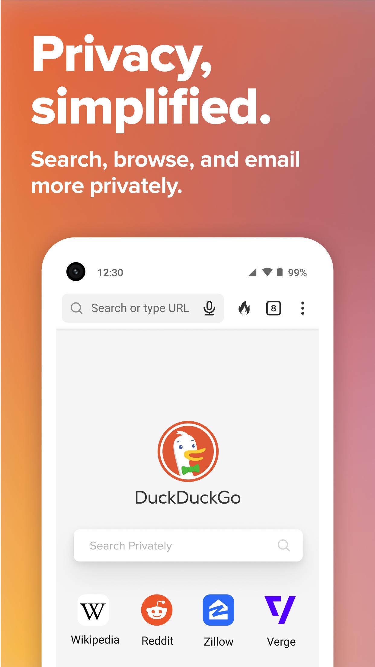 DuckDuckGo Privacy Browser screenshot 1