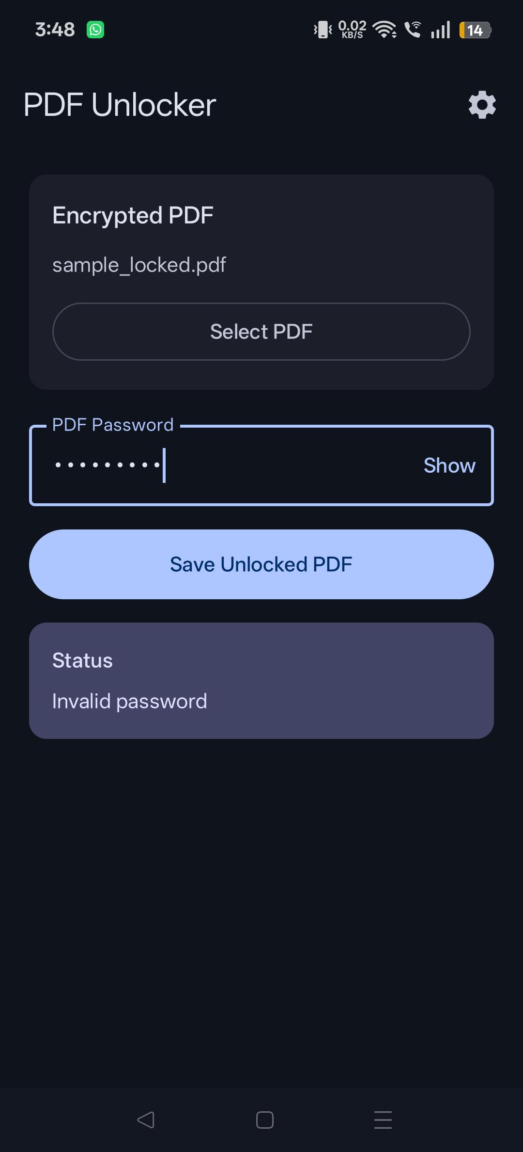 PDF Unlocker screenshot 3