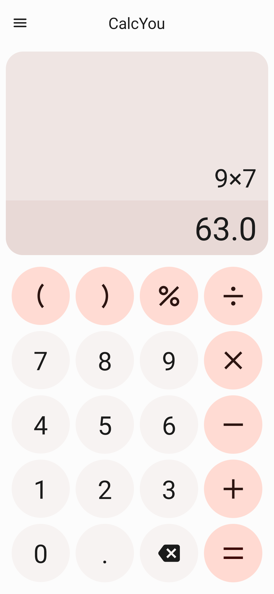 CalcYou screenshot 1