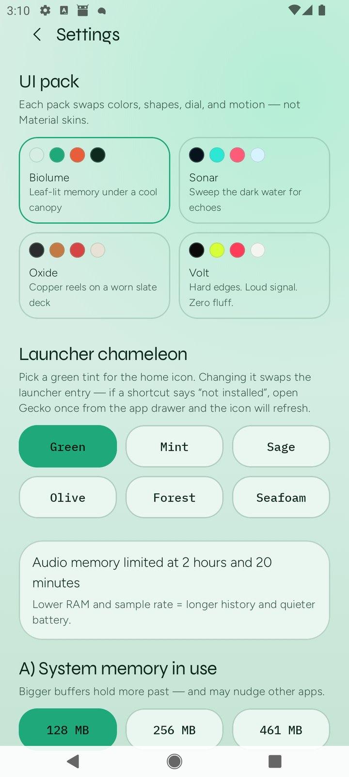 Gecko screenshot 2