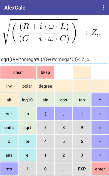 AlexCalc screenshot 1