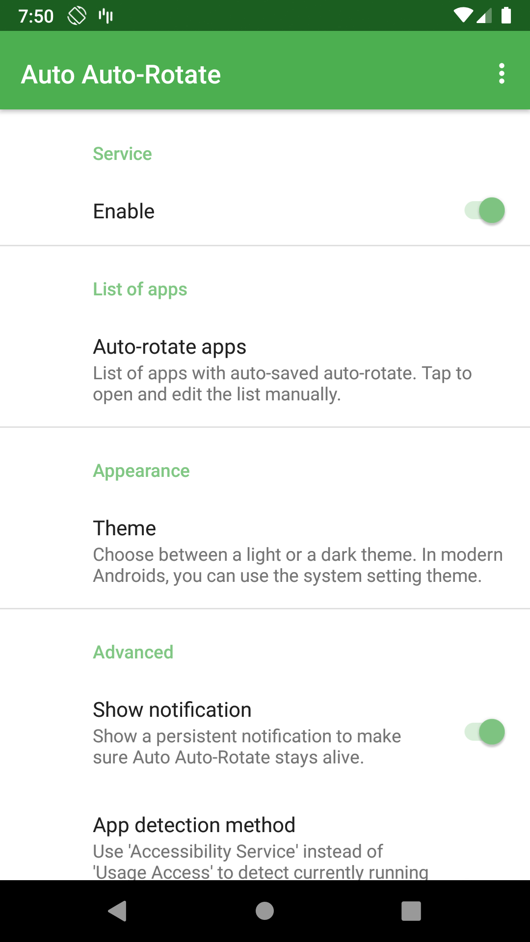 Auto Auto-Rotate screenshot 1