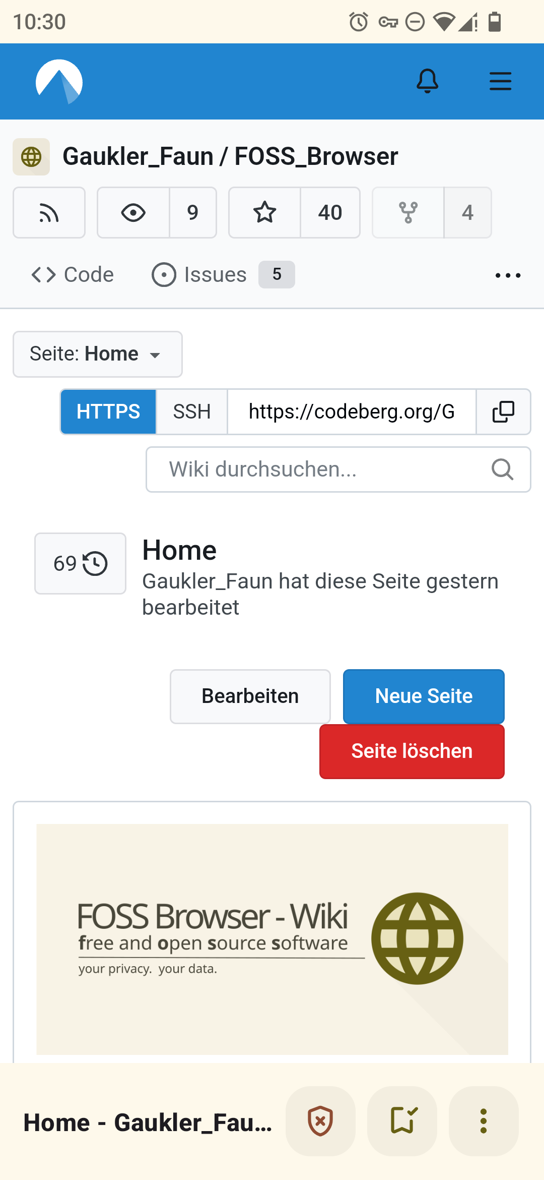 FOSS Browser screenshot 1